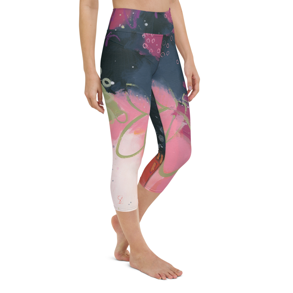 fuchsia capri leggings