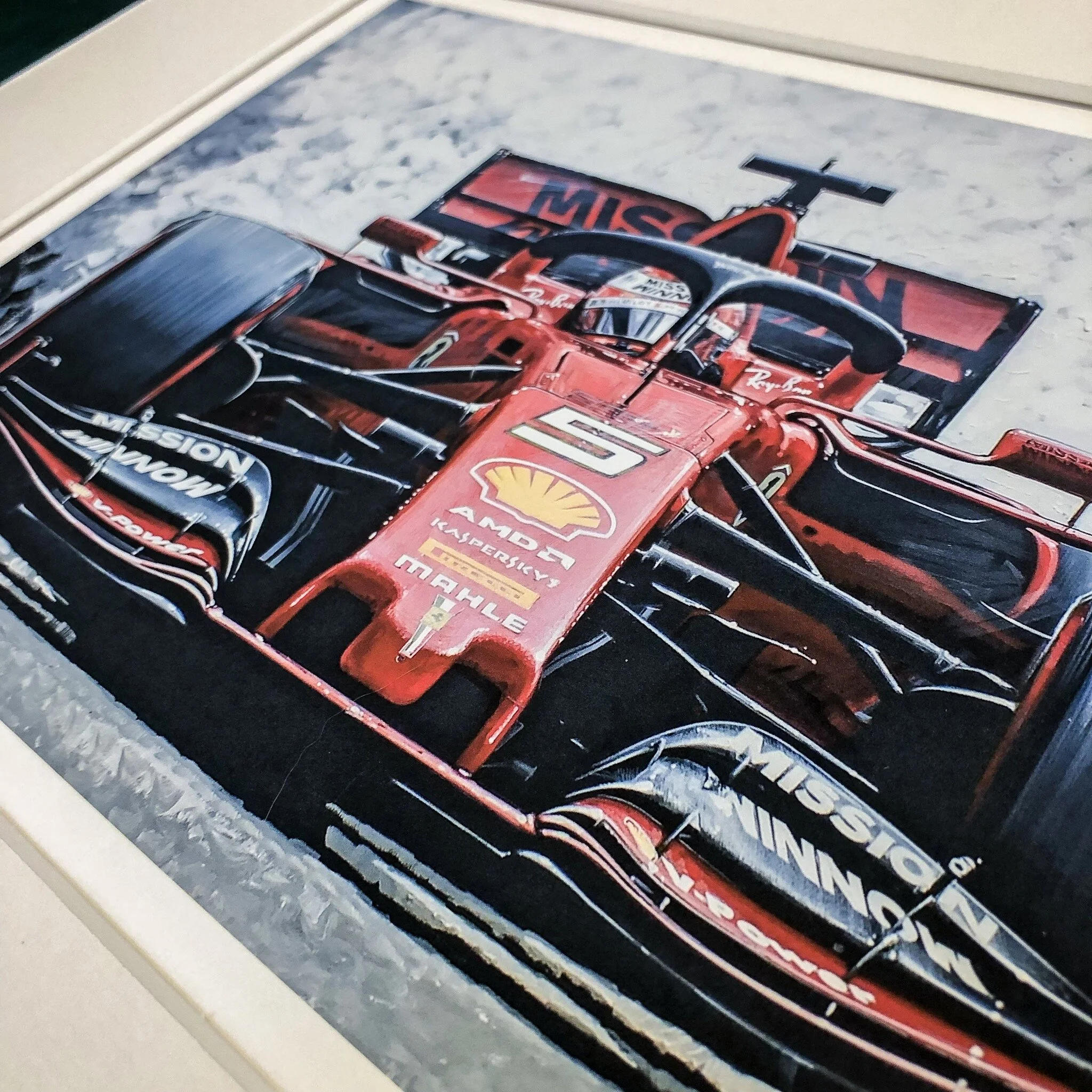 Limited Edition Mounted Print Of Formula One Driver Sebastian Vettel