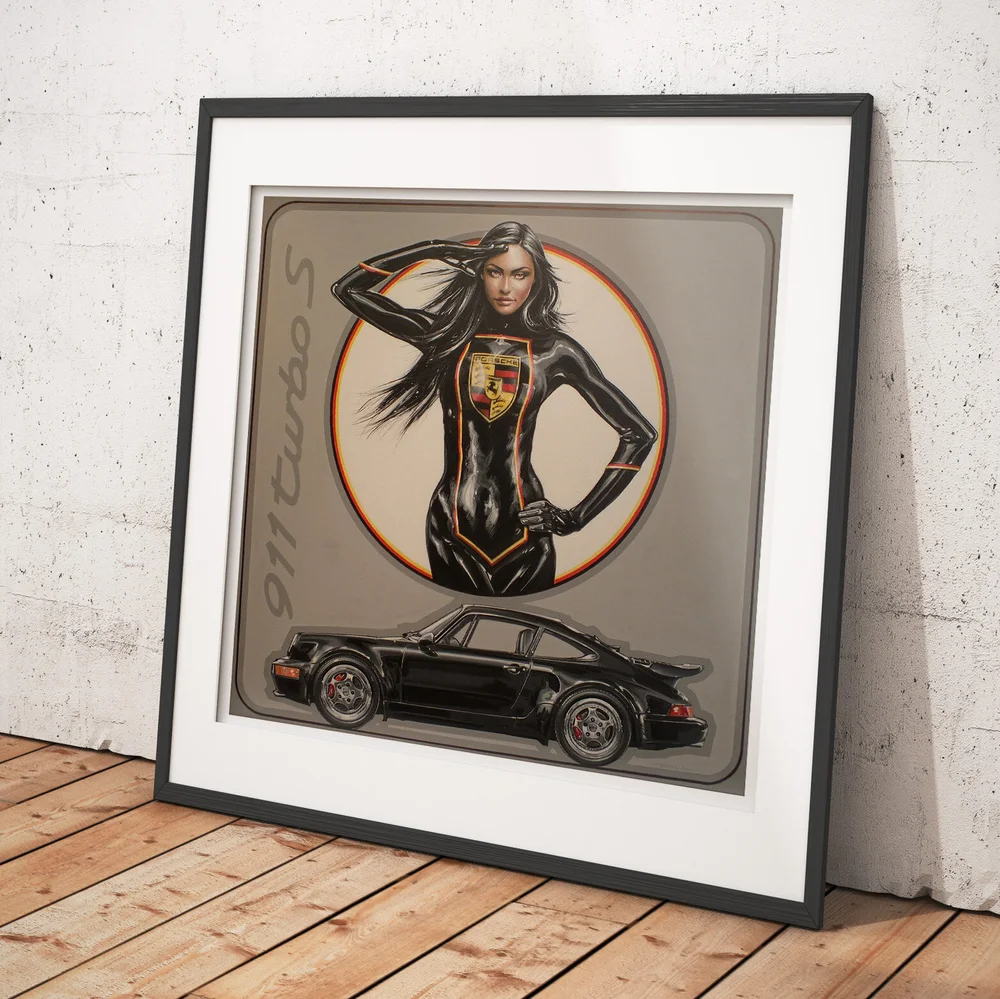 Plaque émaillée porsche 911 - France
