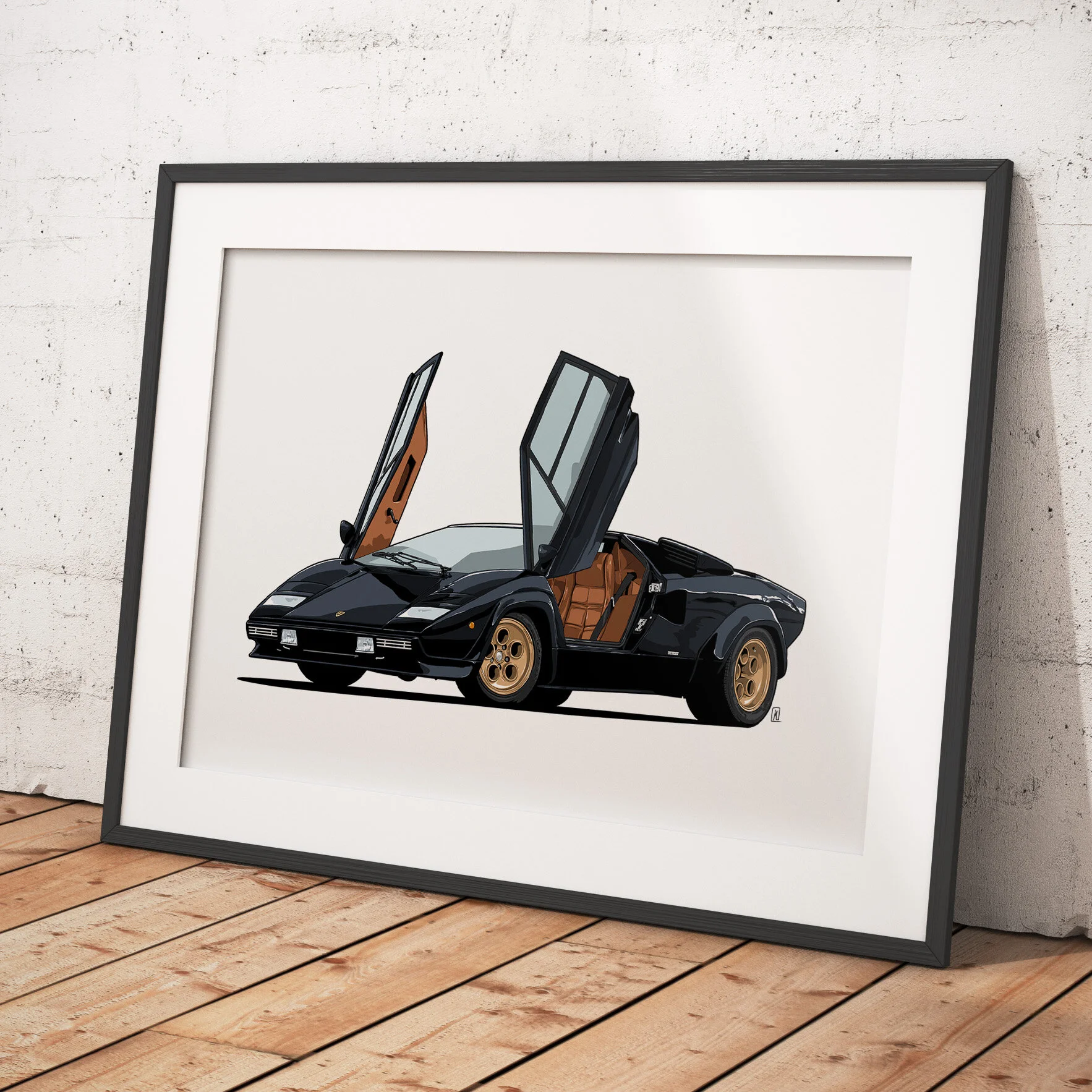 Lamborghini Countach LP400 Black Framed 01.jpg
