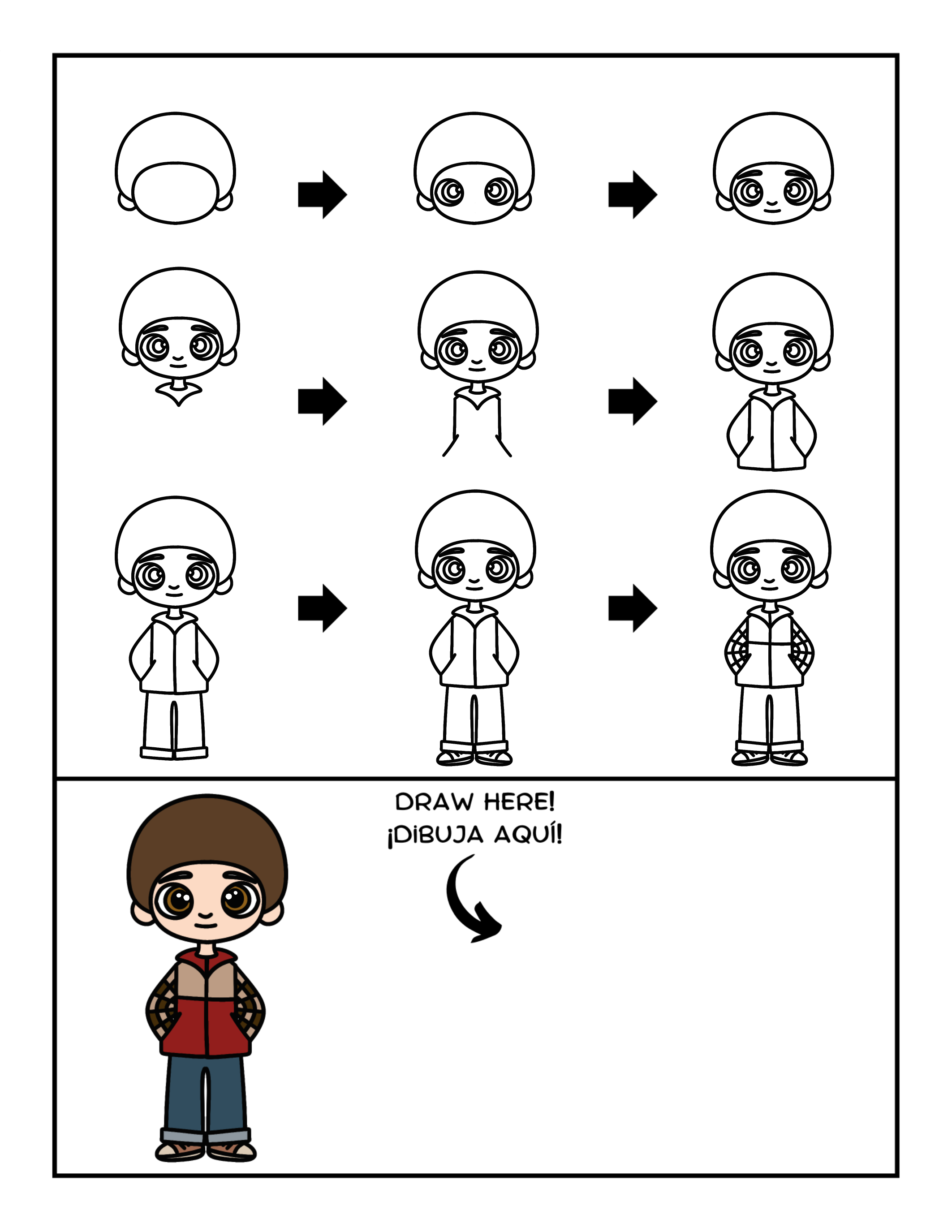 How to Draw Will from stranger things free guided drawing for kids