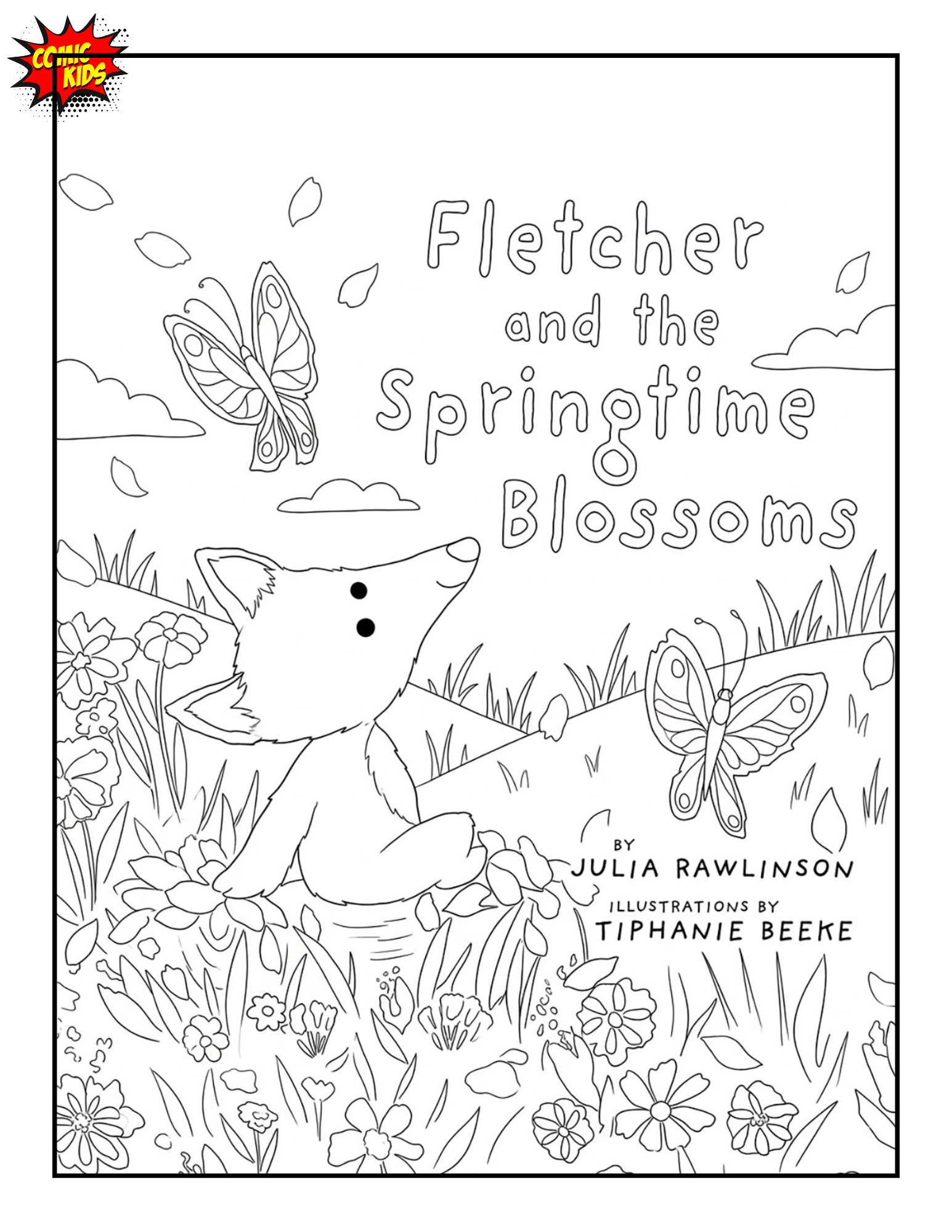 fletcher and the springtime blossoms book free coloring page for kids 