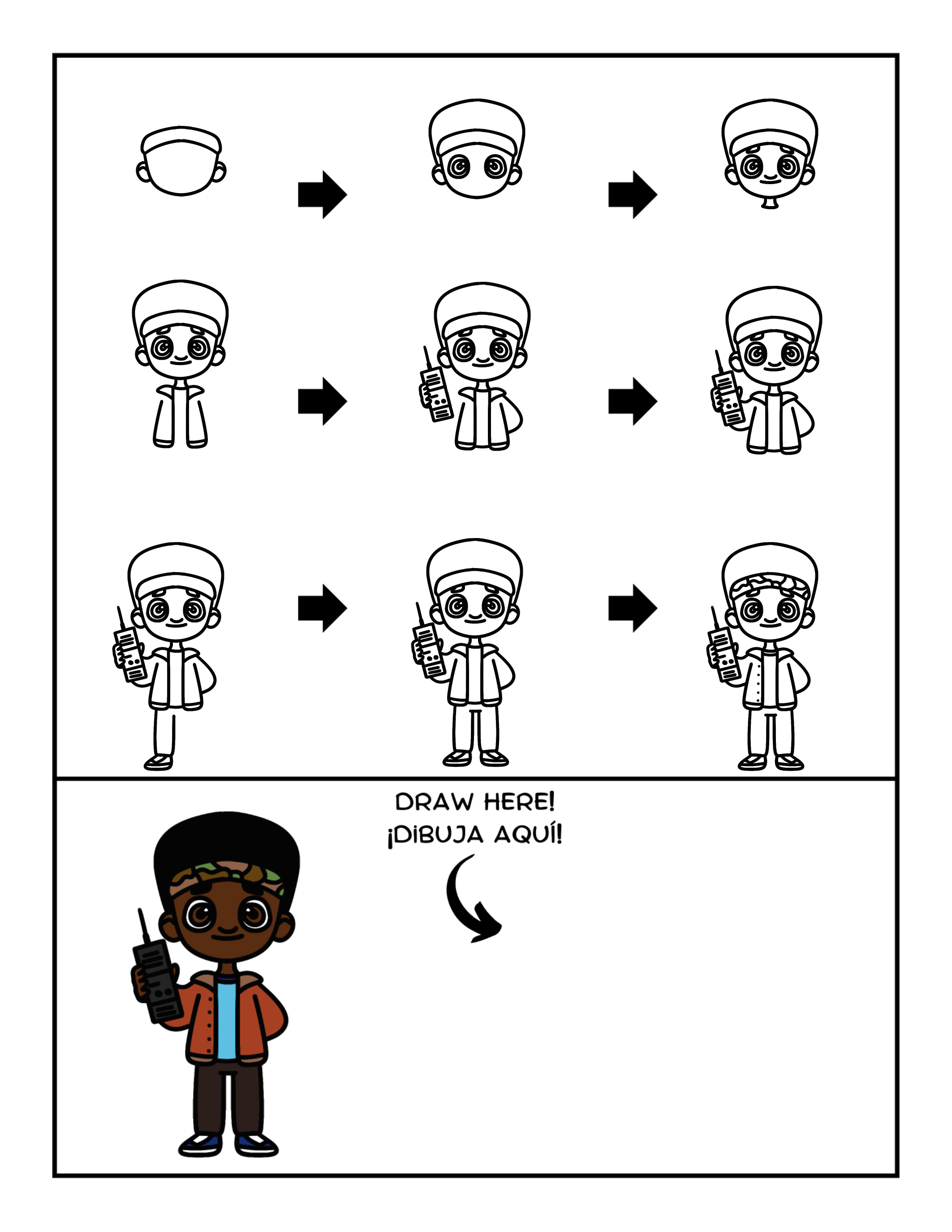 How to Lucas eleven from stranger things free guided drawing for kids