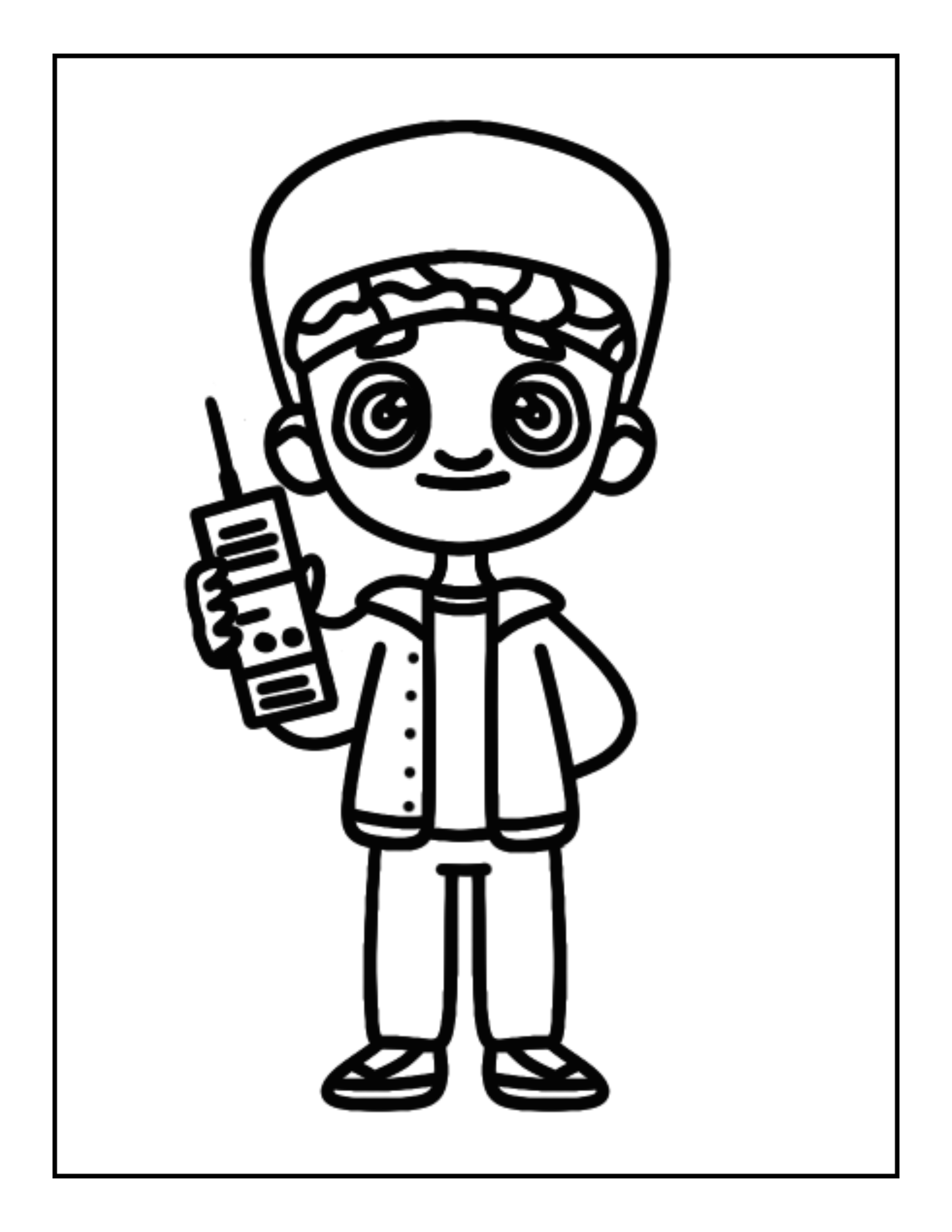 Lucas from stranger things free coloring page for kids 