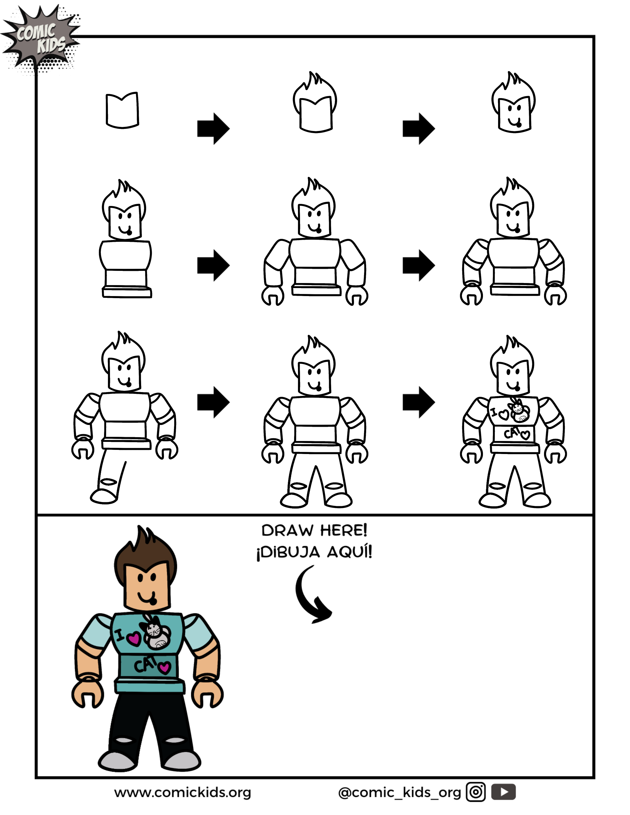 how to draw Roblox free guided drawing 