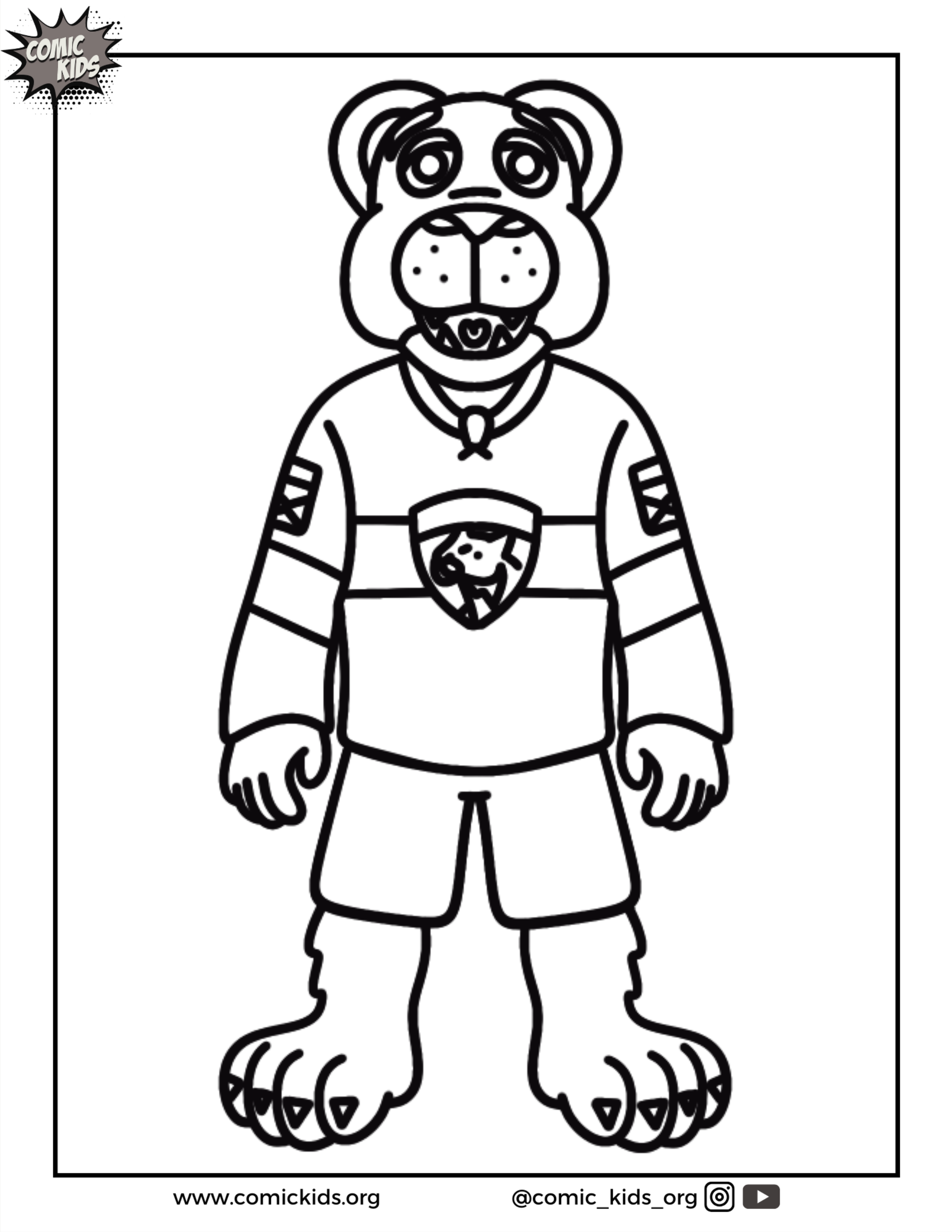 Florida Panthers mascot free coloring page for kids