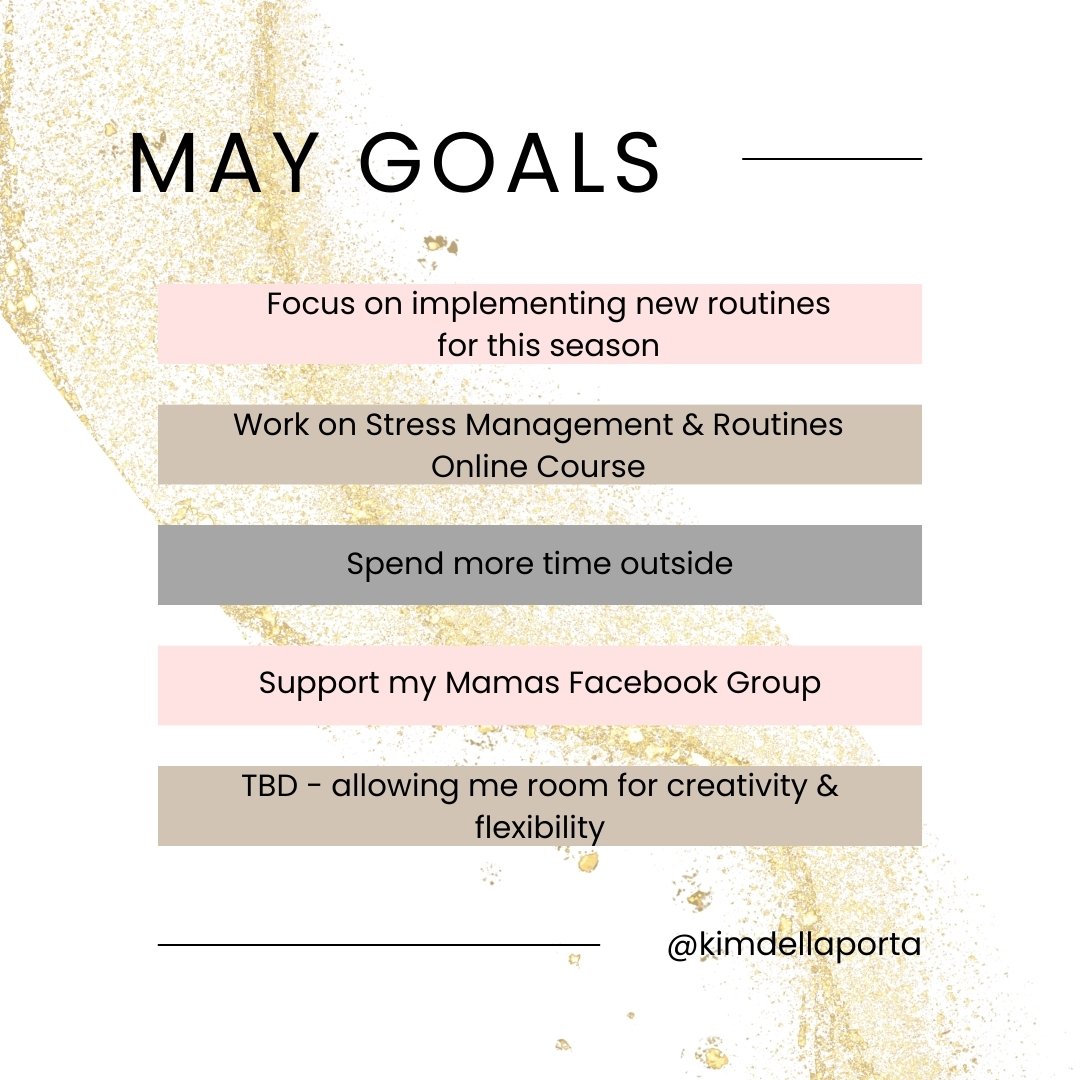 Here are my goals for May! I'd love to hear what your goals are too! Comment below so we can support each other!

Your goals can be anything - personal, business, health, etc! There is no wrong answer ❤️ ✨ 

And you might notice that my last goal is 
