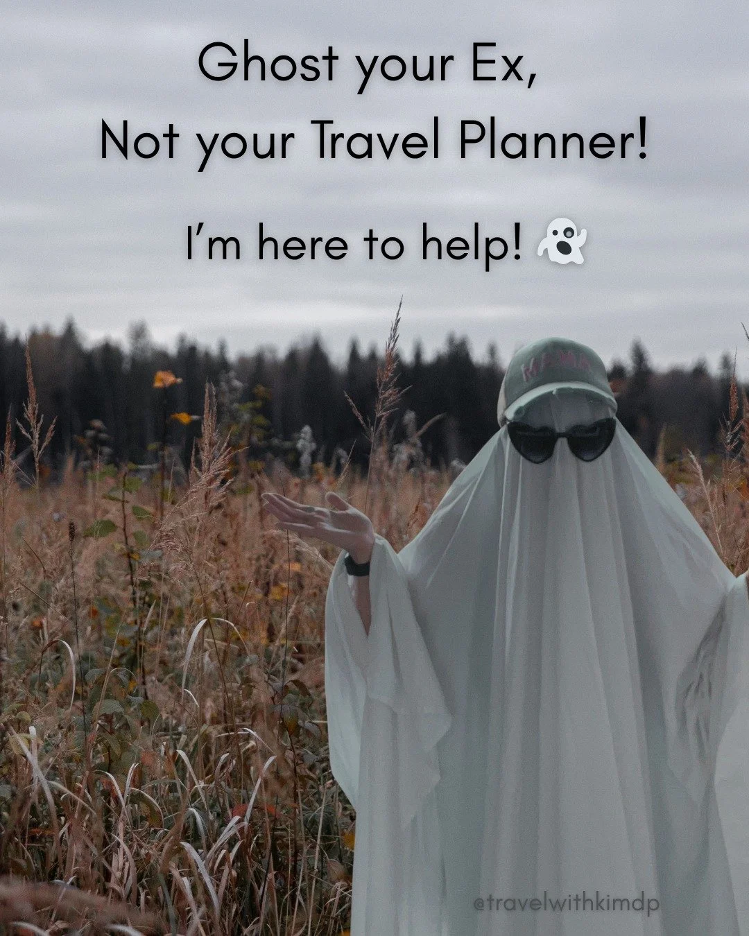 👻 Ghost your ex, not your travel planner! ✈️ 

I'm not here to haunt you &mdash; I'm here to help you plan your next getaway!

Whether it&rsquo;s a family vacation, a cruise, or a romantic escape (with someone way better 😉), I'll handle all the det