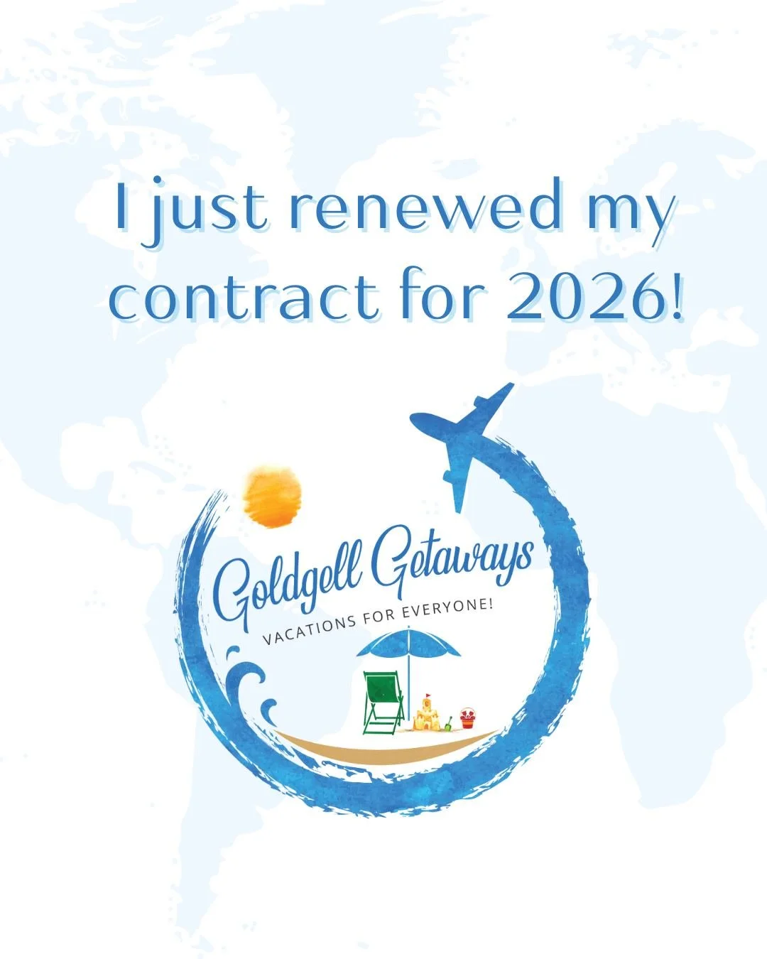 ✨ So excited to announce that I've renewed my contract with Goldgell Getaways for 2026! ✨ 

That means another year of ME helping YOU plan your dream vacations to destinations around the world! 🌎 ✈️ 

When you are ready to plan your next adventure, 