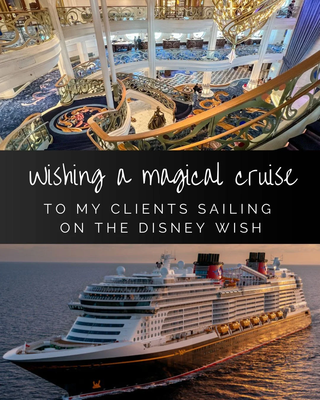 Wishing my clients aboard the Disney Wish a magical sailing this weekend! ❤️🚢 

#cruise #cruisevacations #travelplanner #goldgellgetaways #familytravel #travelagent #disneycruise #disneycruiseline #disneywish #traveling #2026trips #2026travel #carib