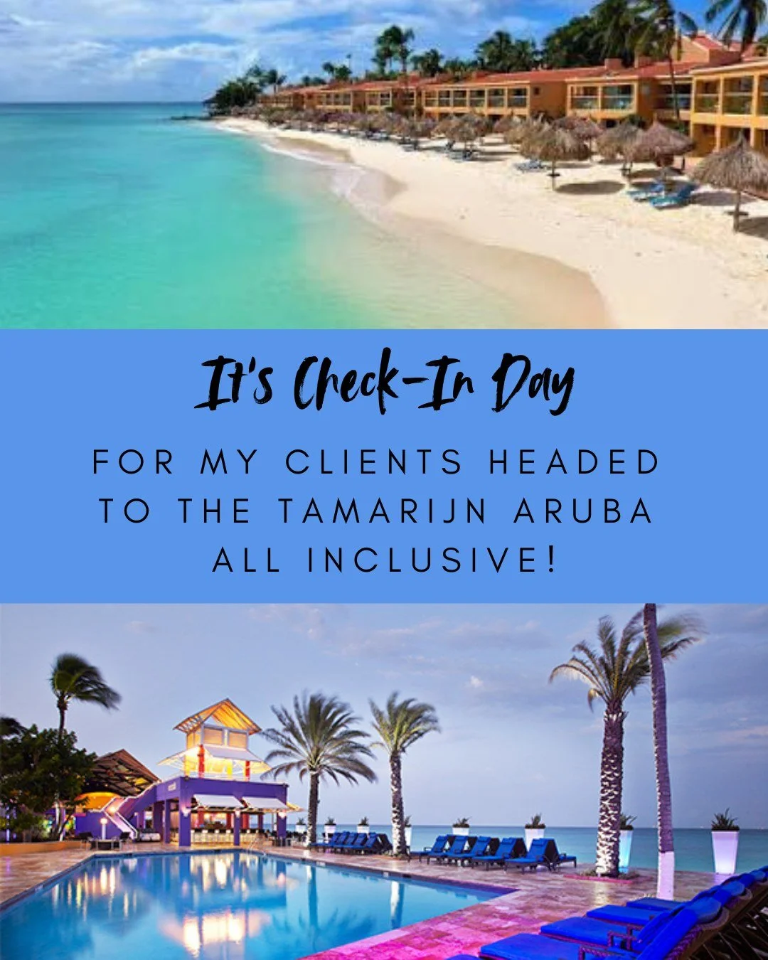 Happy Check-In Day to my Aruba Clients! Enjoy the sun, splash in the ocean and have tons of fun on your family vacation! ☀️ 🌊 🏝️

#checkin #aruba #clients #travelplanner #familytravel