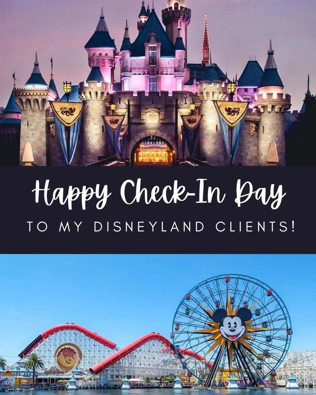 Happy Check-In Day to my Disneyland Clients! Have a magical trip 🏰 

#disneyland #disneyfun #clients #clientcheckin #travelplanner