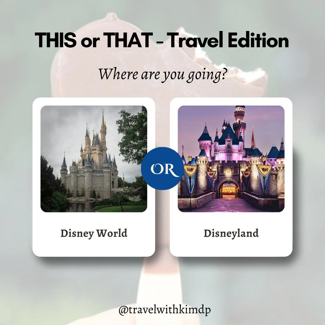 ✨ This OR That Wednesday ✨ 

WDW or DL? Where are you going? 🏰 Drop your pick in the comments!

#wdw #disneyworldordisneyland #disneyland #travelplanner #familytravel