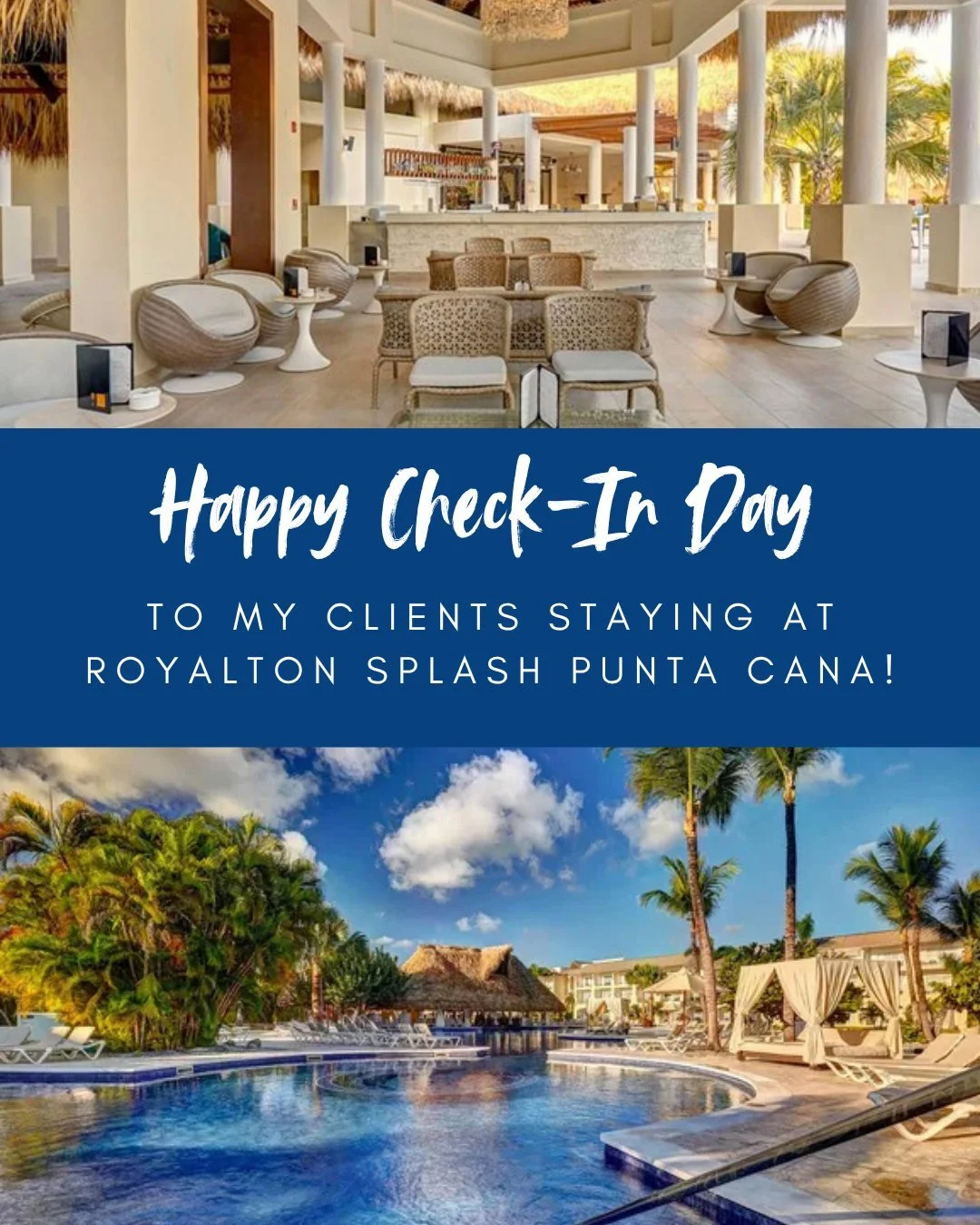 Happy Check-In Day to my clients staying at Royalton Splash Punta Cana! Enjoy your birthday trip! 🥂 🏝️ 

#vacation #birthdaytrip #sistertrip #goldgellgetaways #caribbeanadventure
