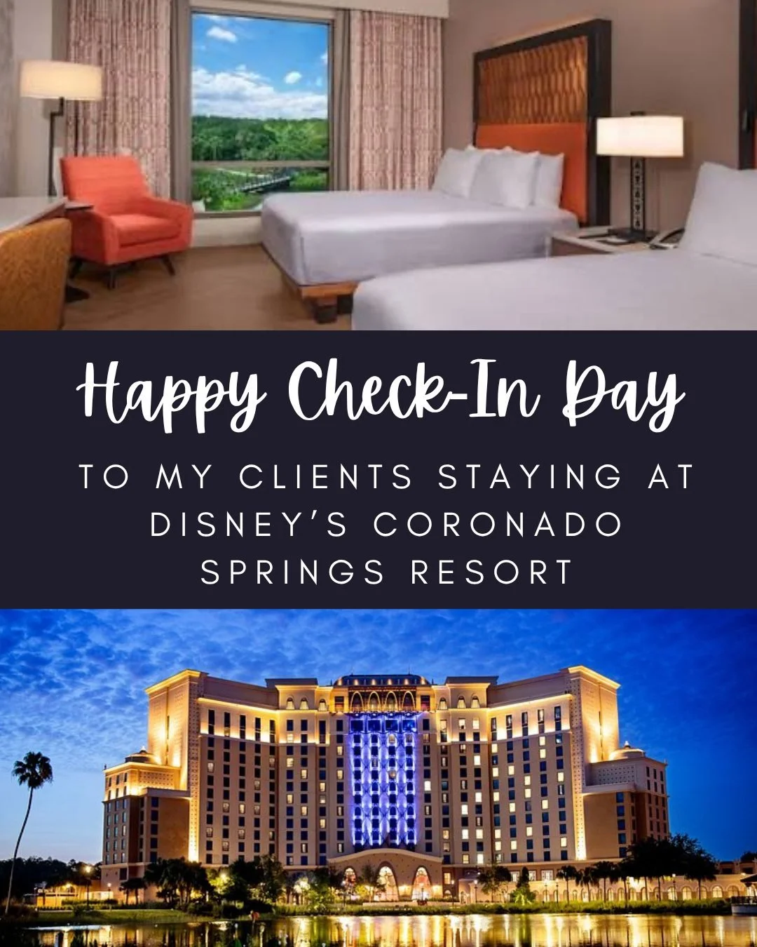 Happy Check-In Day to my clients staying at Disney's Coronado Springs Resort in the Gran Destino Tower! Have the best time on your trip!! 🤩 

#disney #disneyfamily #familyvacation #travelplanner #clientcheckin