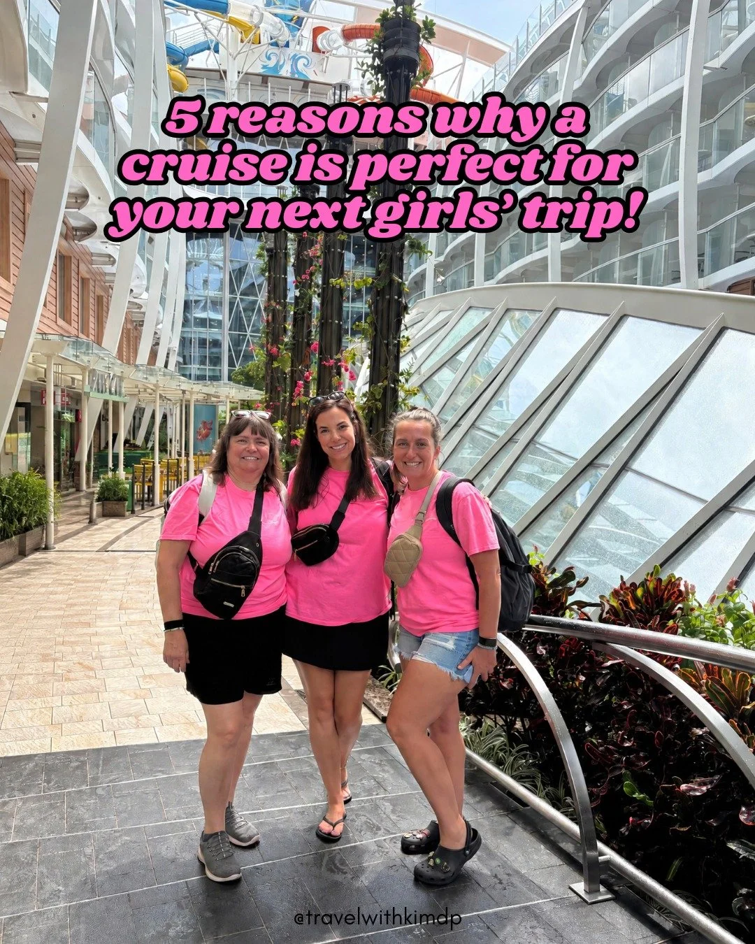 5 Reasons why a cruise is PERFECT for your next Girls' Trip!

1. Everyone gets a vacation. No cooking, no cleaning, just show up and enjoy!
2. Do as much (or as little) as you want. Pool day, spa day, excursion&hellip; or sleep in. 
3. Endless ways t
