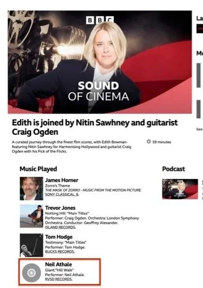 GIANT SOUNDTRACK PLAYED ON BBC RADIO 3’s SOUND OF CINEMA PROGRAM