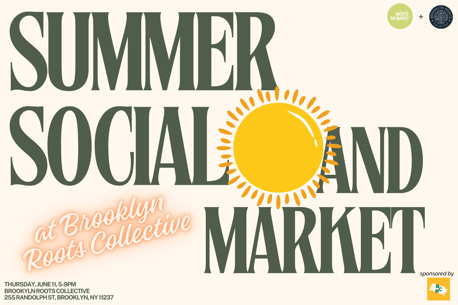 Zero Waste NYC Annual Summer Social + Market