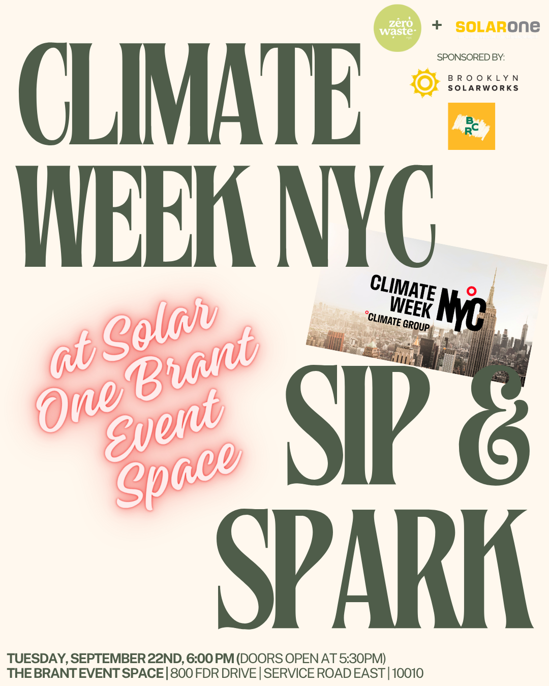 Community Climate Hub Presents: Sip & Spark