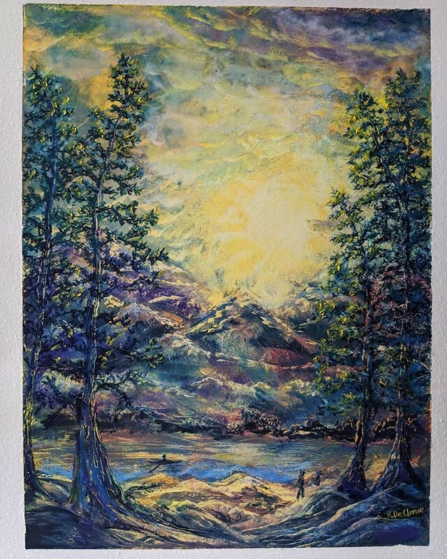 Finally got back to this one! &quot;Colorful Colorado&quot; is finished 😊

#abstractlandscape, #oilpastels, #coloradoart, #colorfulart, #coloradoartist, #landscapeart, #interiordesign, #originalart