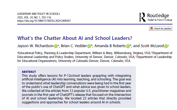 What’s the Chatter About AI and School Leaders?