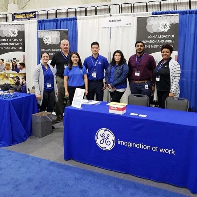 The GE Aviation Talent team is ready! Stop by Booth 220 at Embry-Riddle Career Fair to find out about our Intern and Cyber Security opportunities!  #geaviation #womeninaviation #geproud #cybersecurity #womenintech