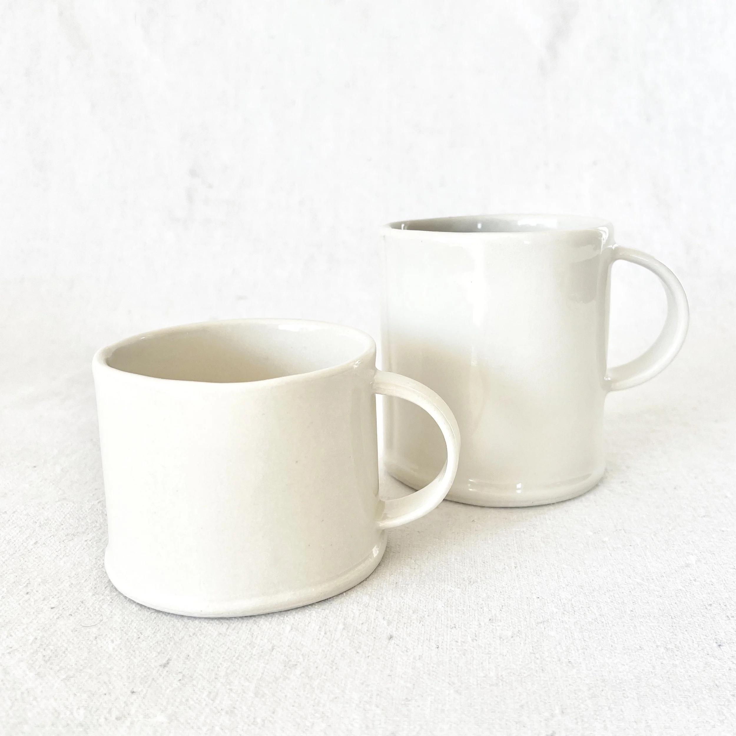 seamed bridge handle mug