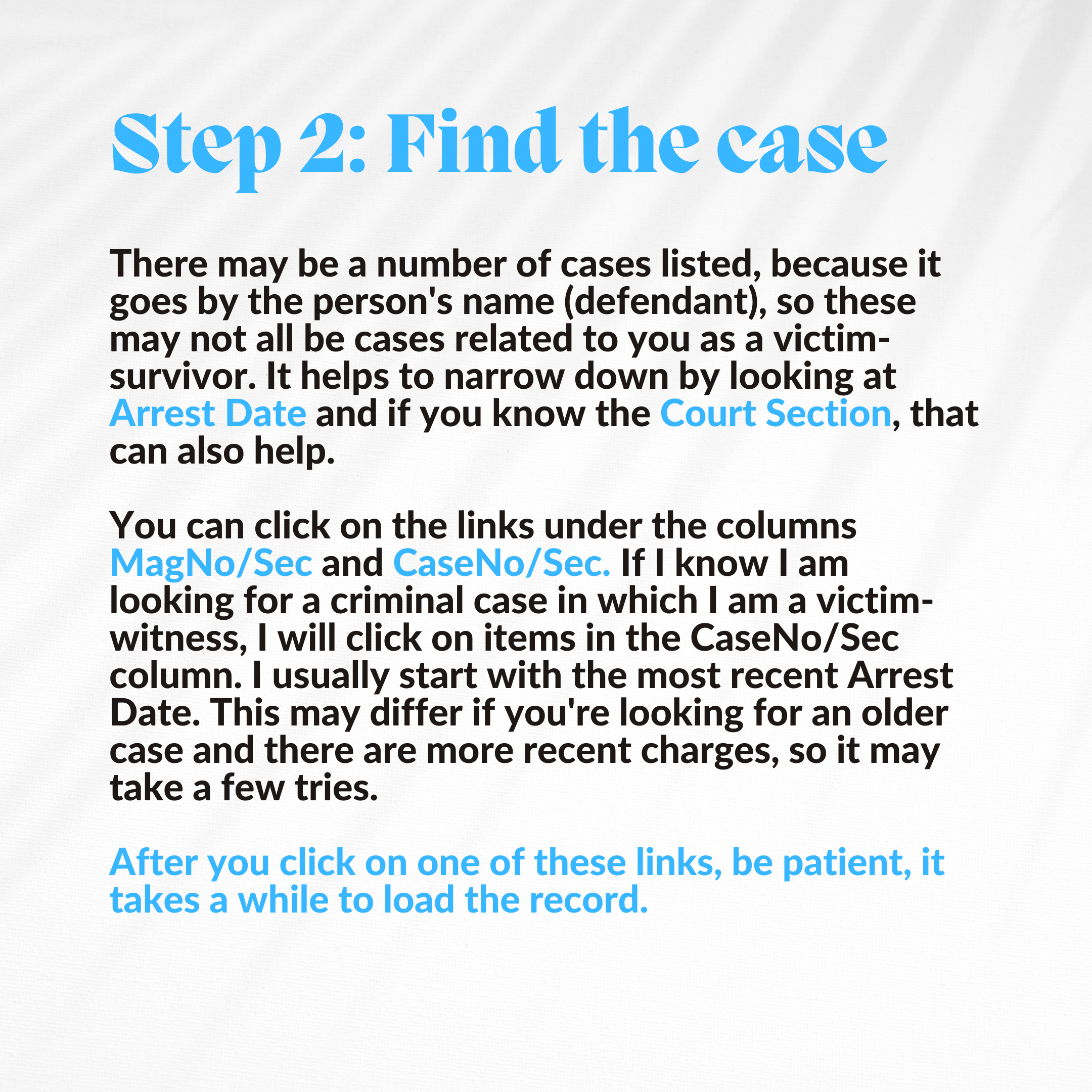 Step 2: Find the Case