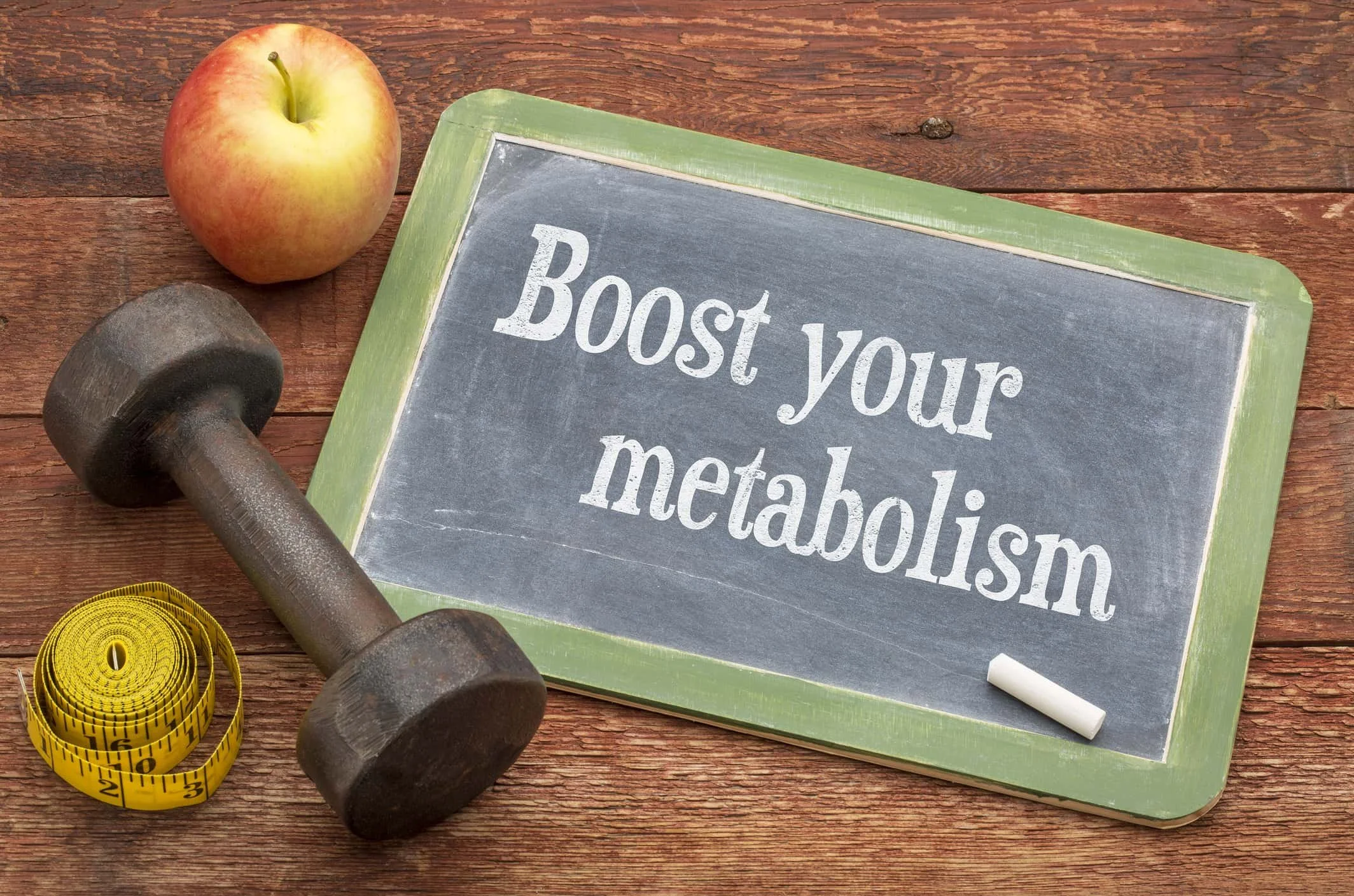blackboard with boost your metabolism text