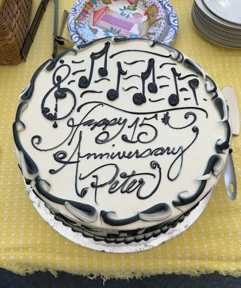 We had a blast surprising Peter de Mets who has been leading us to make a joyful noise unto the Lord for 15 years. Thanks, Peter, for all you do! Here&rsquo;s to many more years to come&hellip;🎉🎶🎵🎹

You like to sing? No experience needed! Join ou