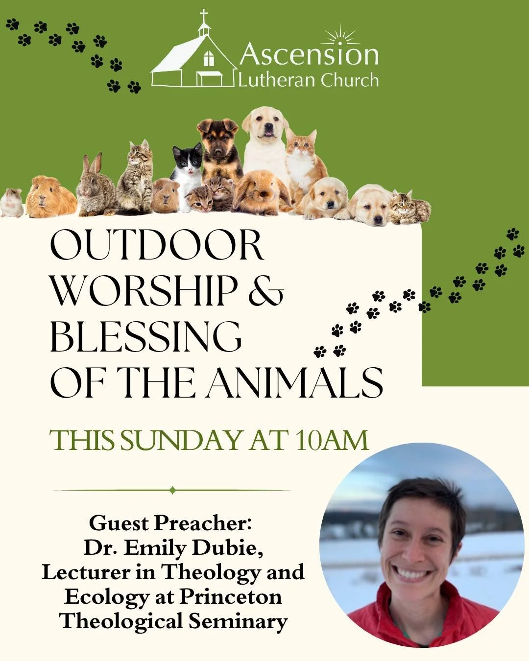 We are delighted to celebrate the end of the Season of Creation with a special outdoor worship with guest preacher, Dr. Emily Dubie who lectures on ecology and theology at @princetonseminary's @thefarminary. This Sunday's outdoor worship will include