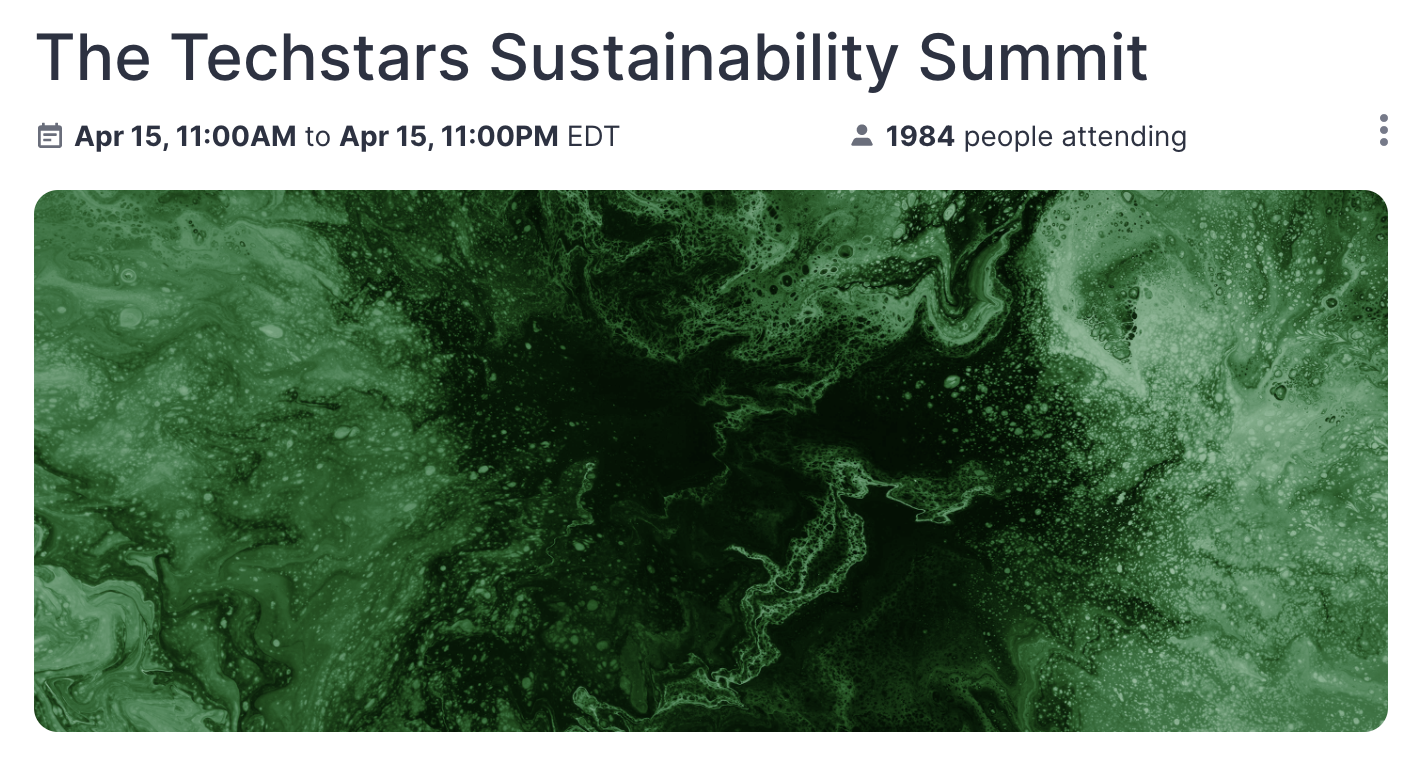 Techstars Sustainability Summit [Network Event]