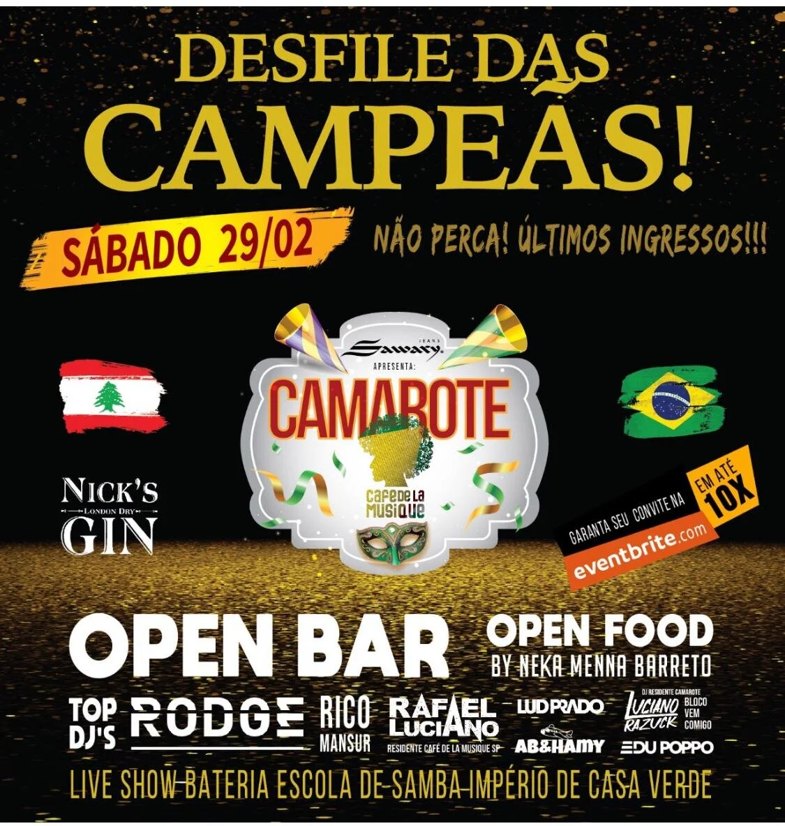 CAMAROTE CAFE DE LA MUSIQUE 2020 / FEB 29