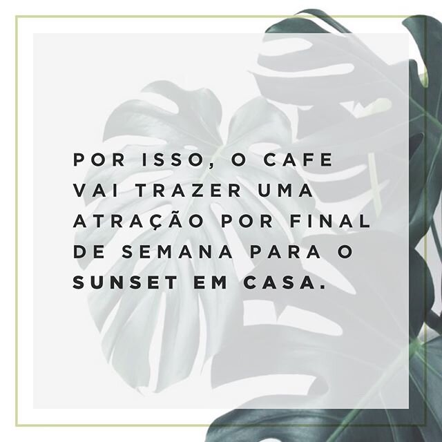 O Sunset em casa do Cafe de la Musique que iniciar&aacute; dia 18/04 S&aacute;bado, trar&aacute; uma atra&ccedil;&atilde;o por final de semana.⁣
⁣
Acesse nosso canal Youtube / Cafe de la Musique Oficial ou clique no link da bio 👆que estar&aacute; di