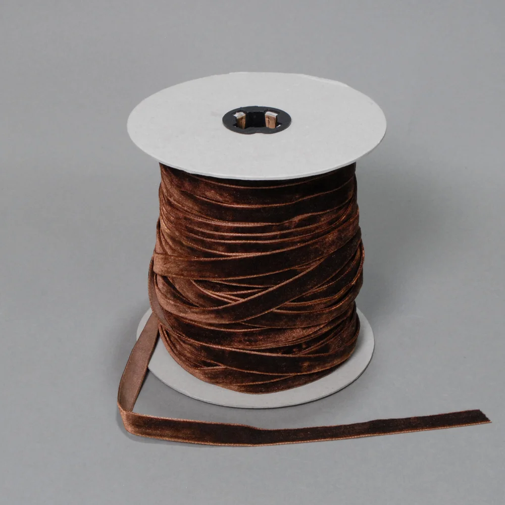 NEW* Chocolate Brown Velvet Ribbon — Carmel Doll Shop Boutique