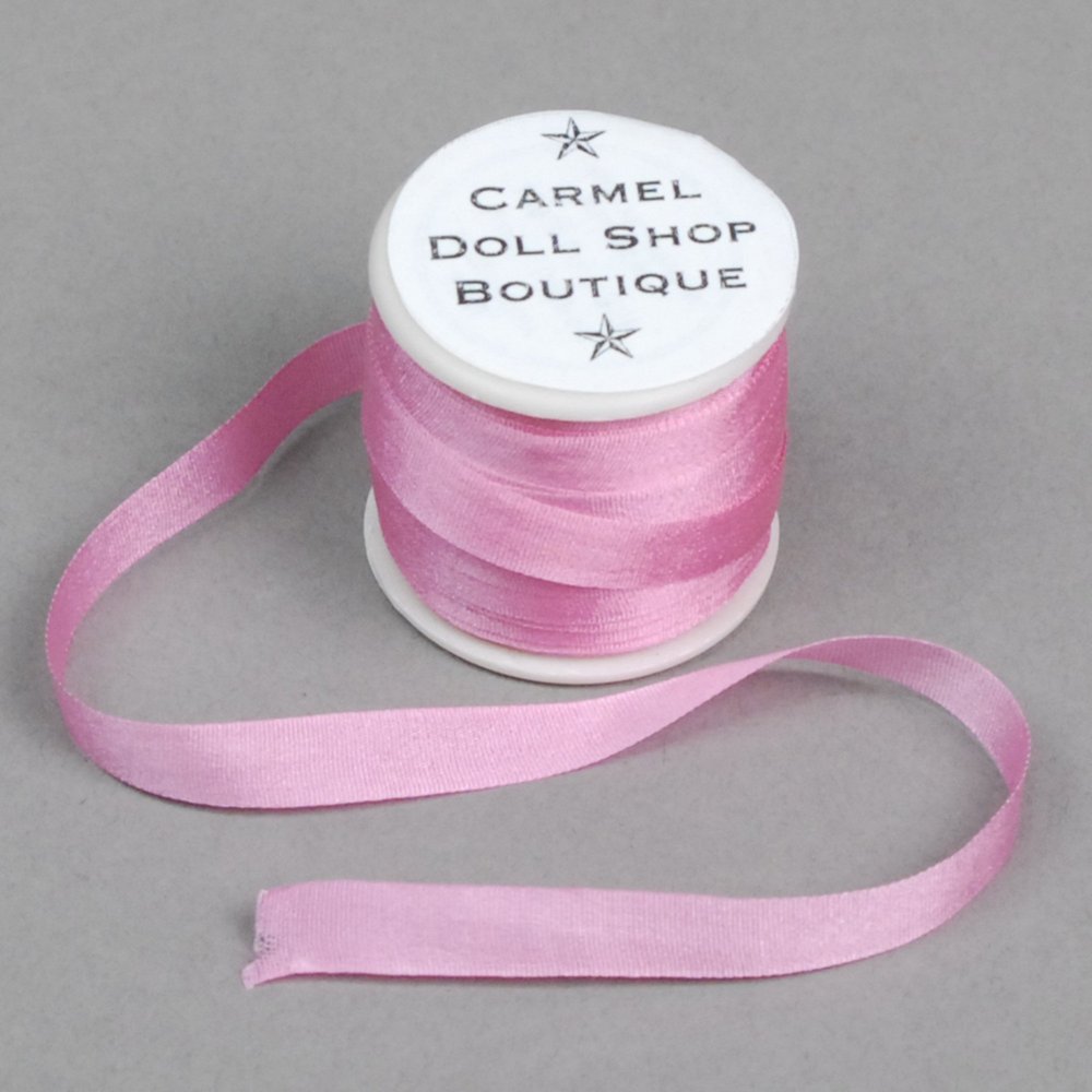 NEW* 1/4” wide Pink Silk Ribbon Spool — Carmel Doll Shop Boutique