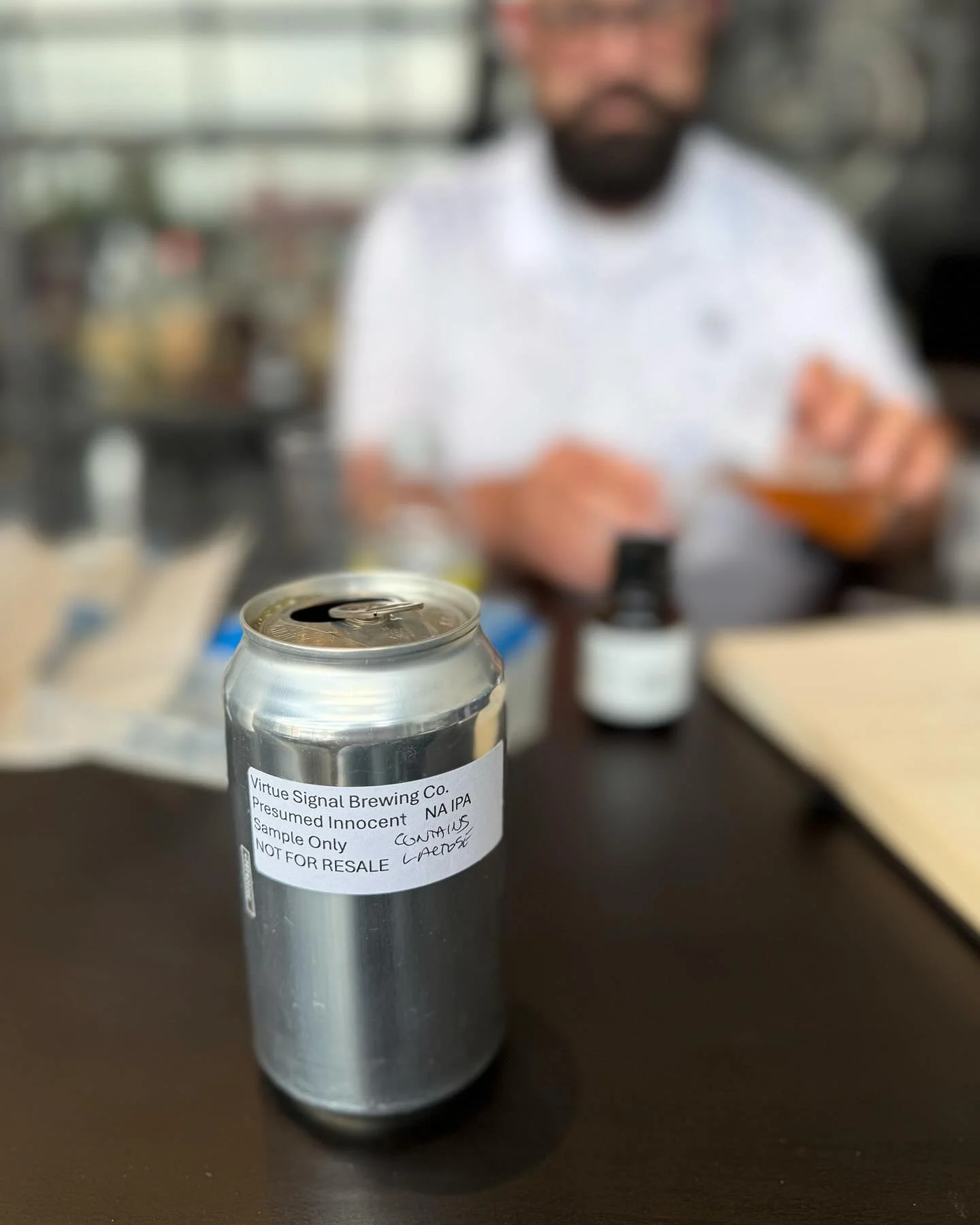 We were very happy and excited to get to be a part of the tasting of @virtuesignalbrewing NA IPA, Presumed Innocent. It is easily the best NA beer we&rsquo;ve ever had, and we&rsquo;re not just saying that. 

#Destroy #destroyagency #practicallydange