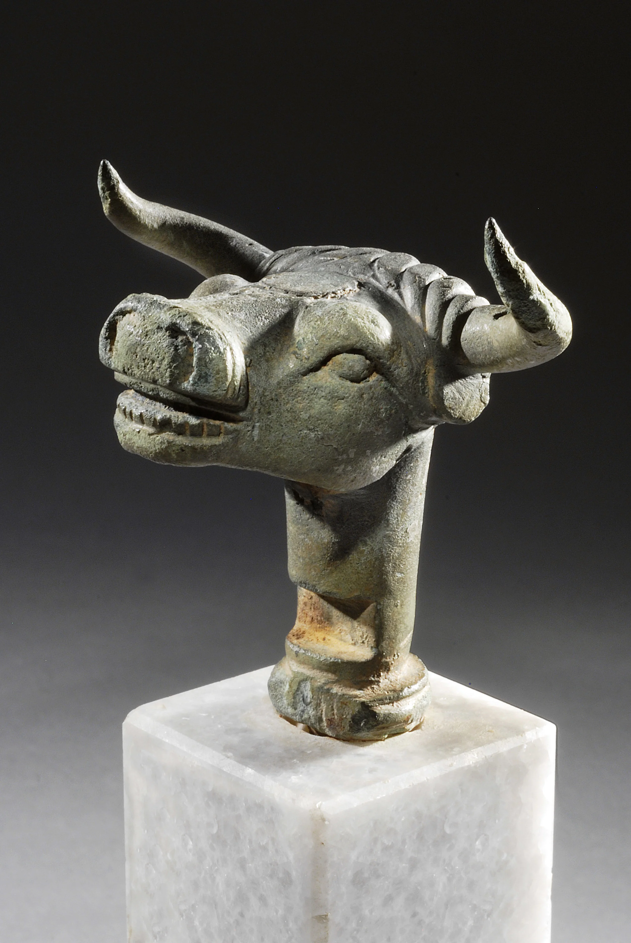 Ancient Celtic Bronze Head of a Bull