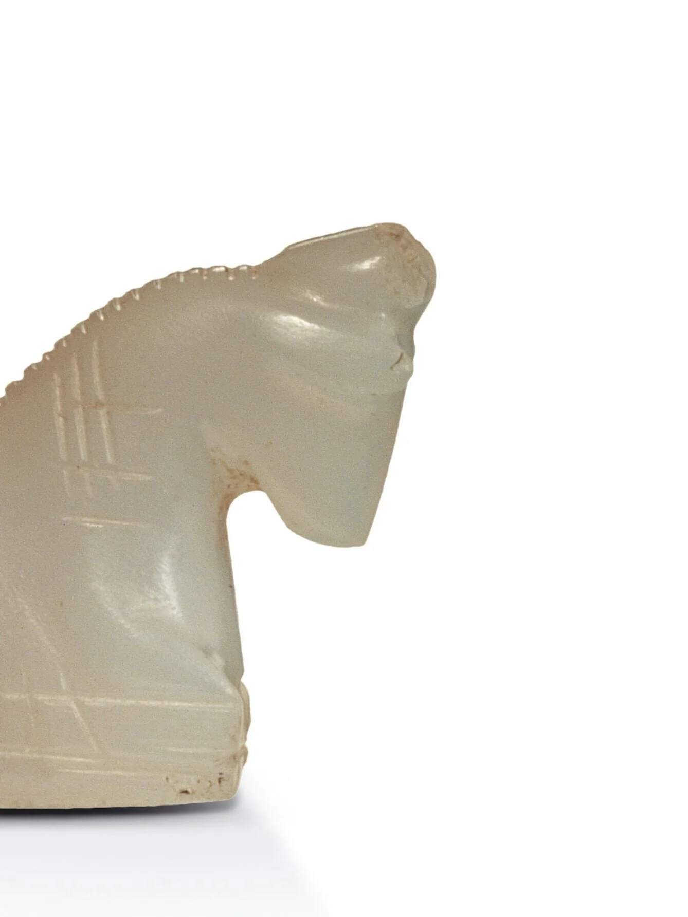 Ancient Assyrian Chalcedony Bull Pendant  