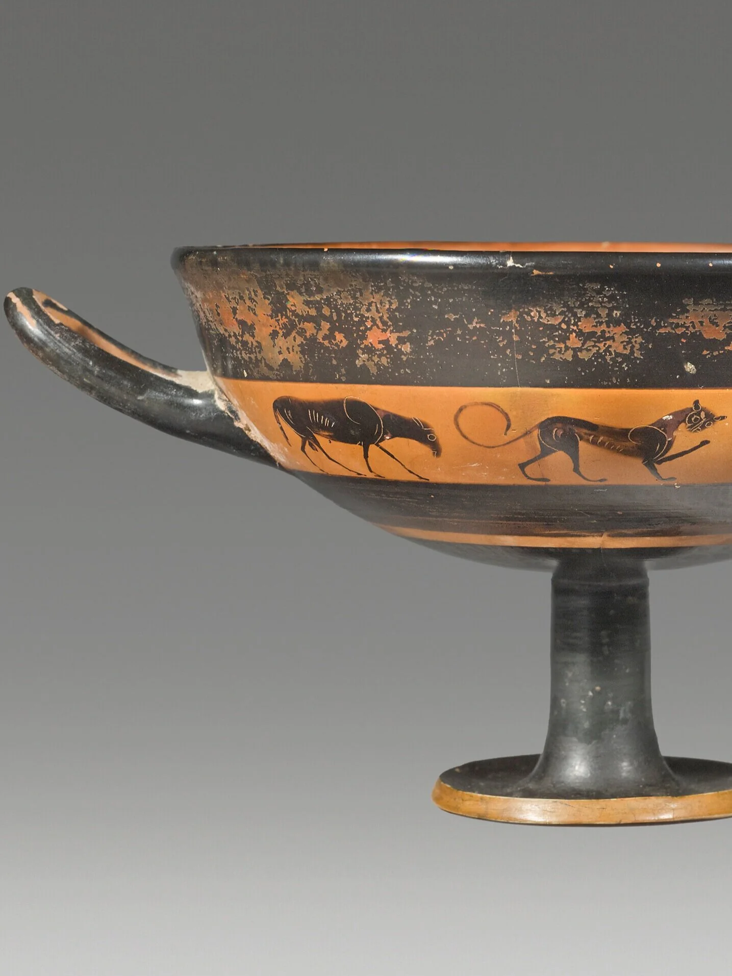 Ancient Attic Greek Black-Figure Band Cup
