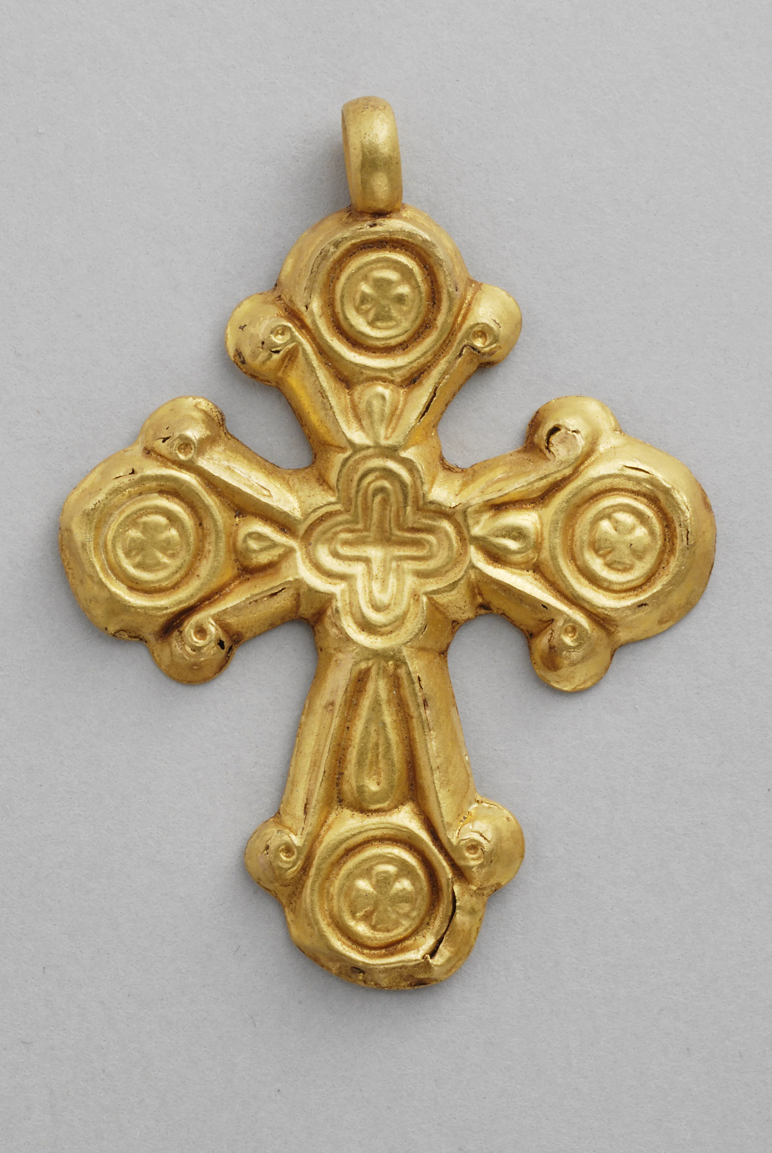 Byzantine Gold Encolpion in the Shape of a Cross