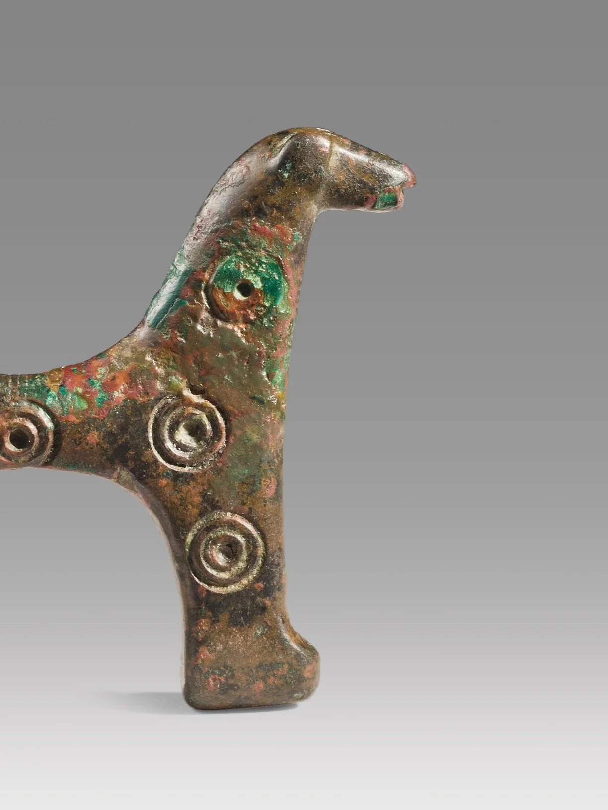 Ancient Celtiberian Bronze Fibula comprised of Two Horses