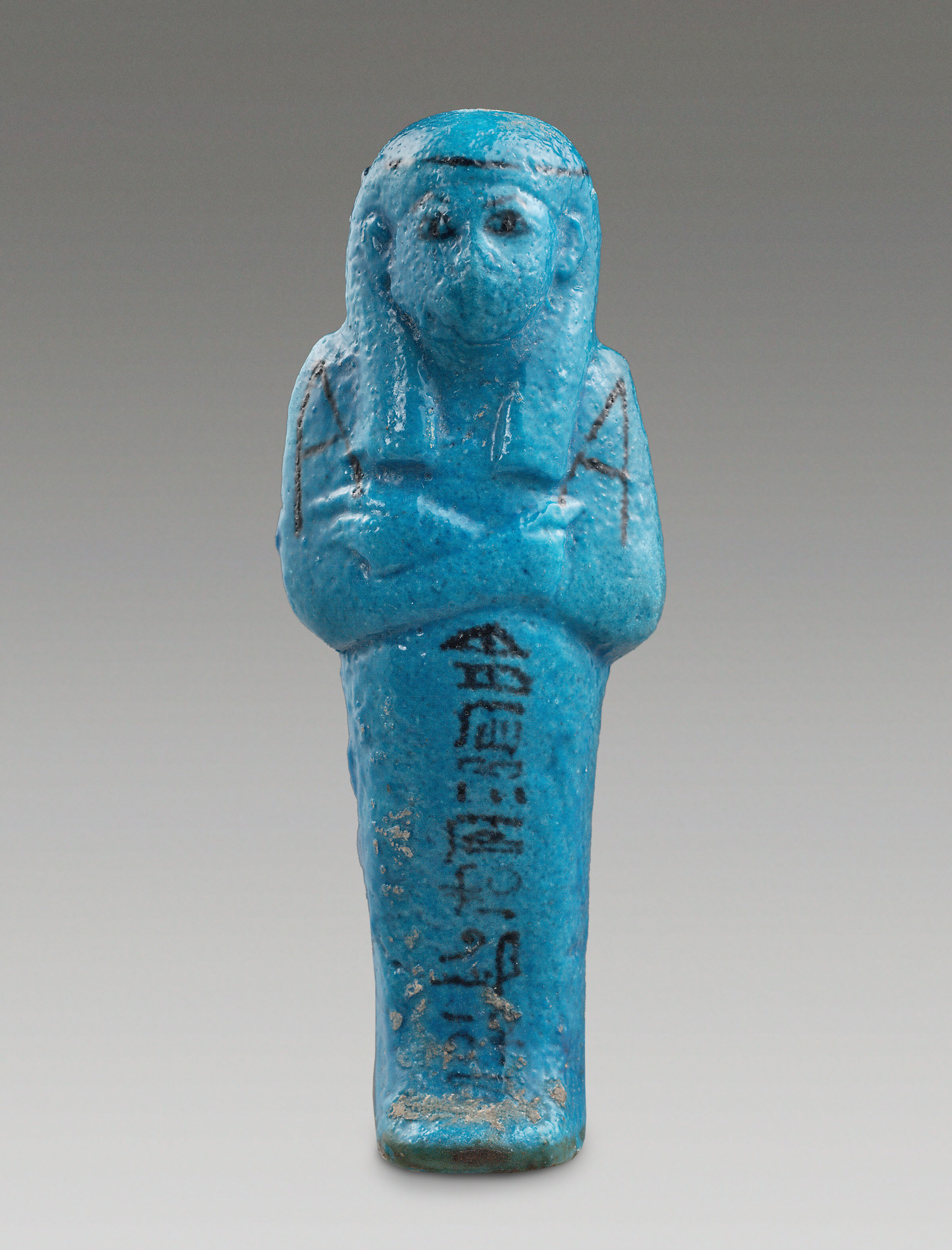 Ancient Egyptian Faience Bright Blue Ushabti