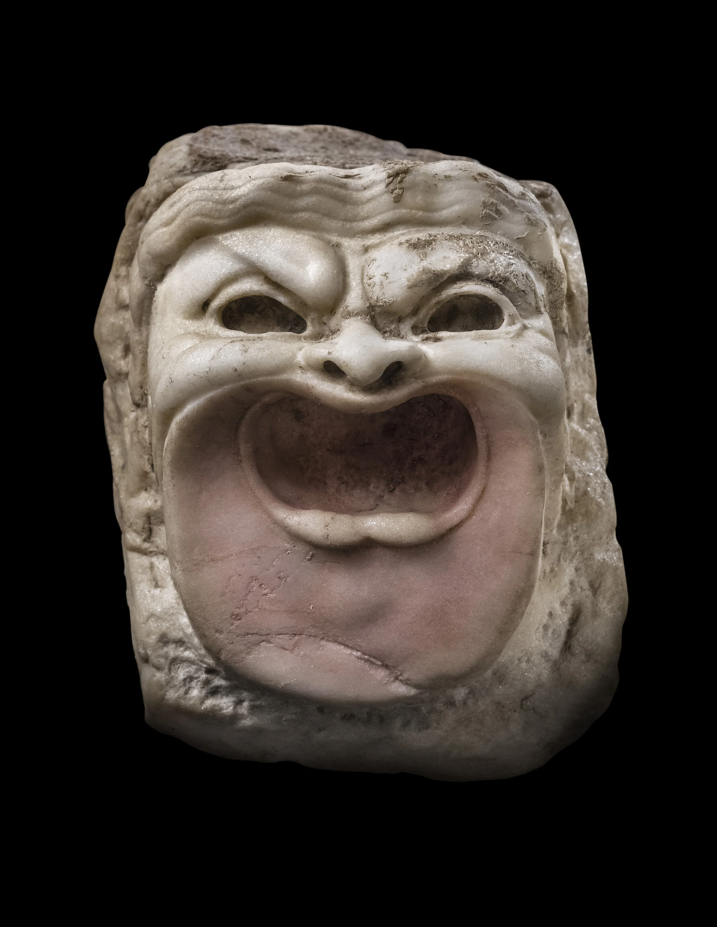 Ancient Roman Marble Comedy Mask