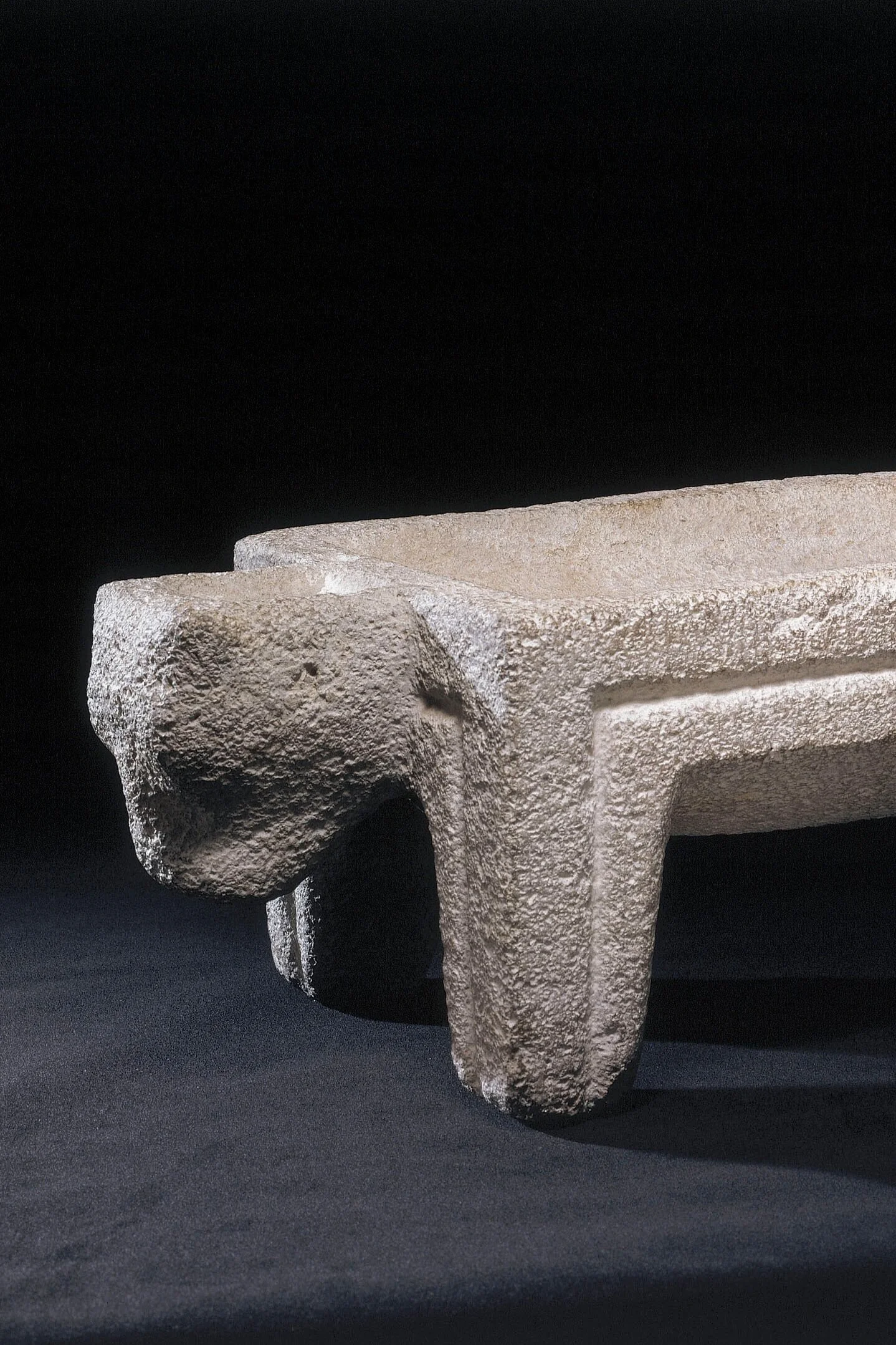 Ancient Near Eastern Basalt Domestic Altar in the shape of a Bull