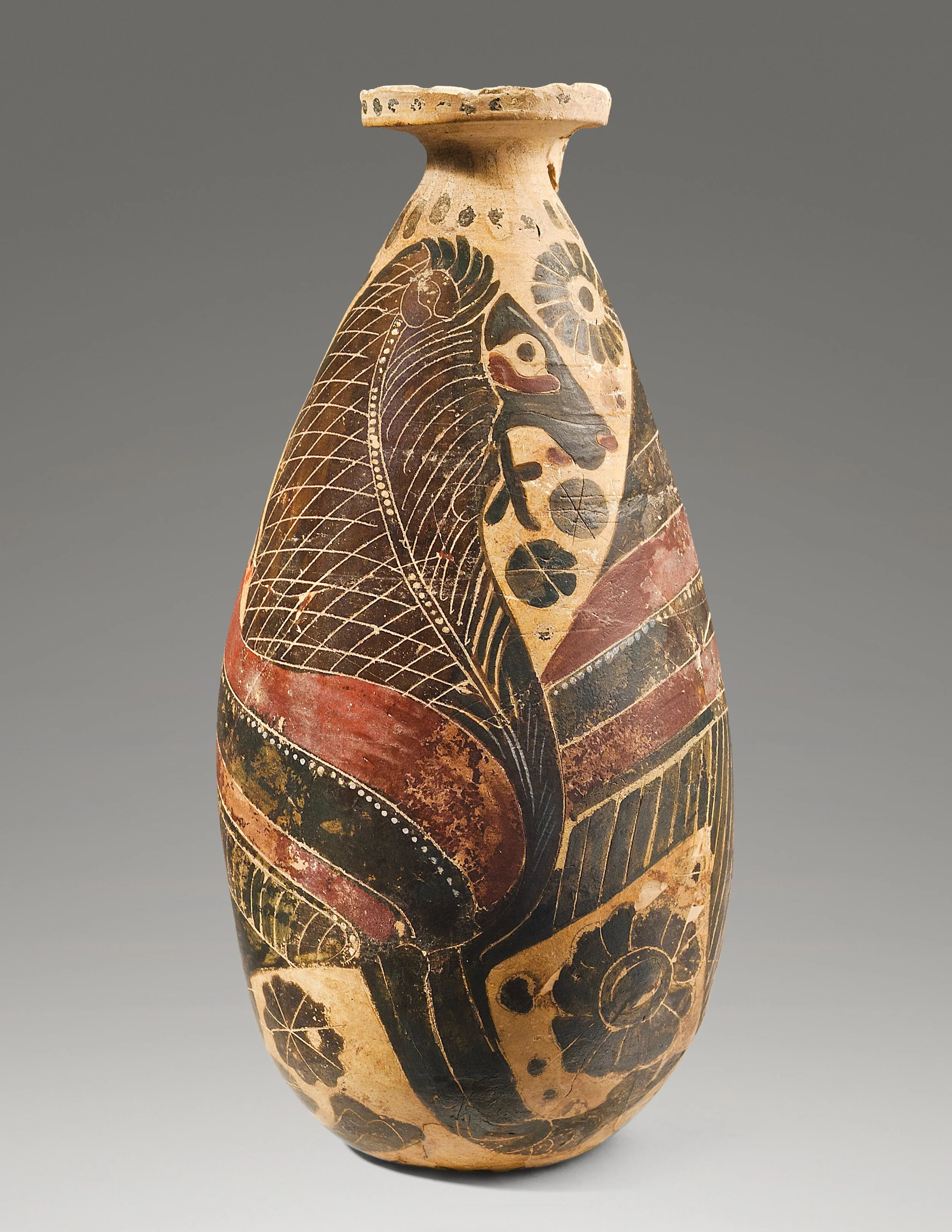 Ancient Corinthian Black-Figure Alabastron