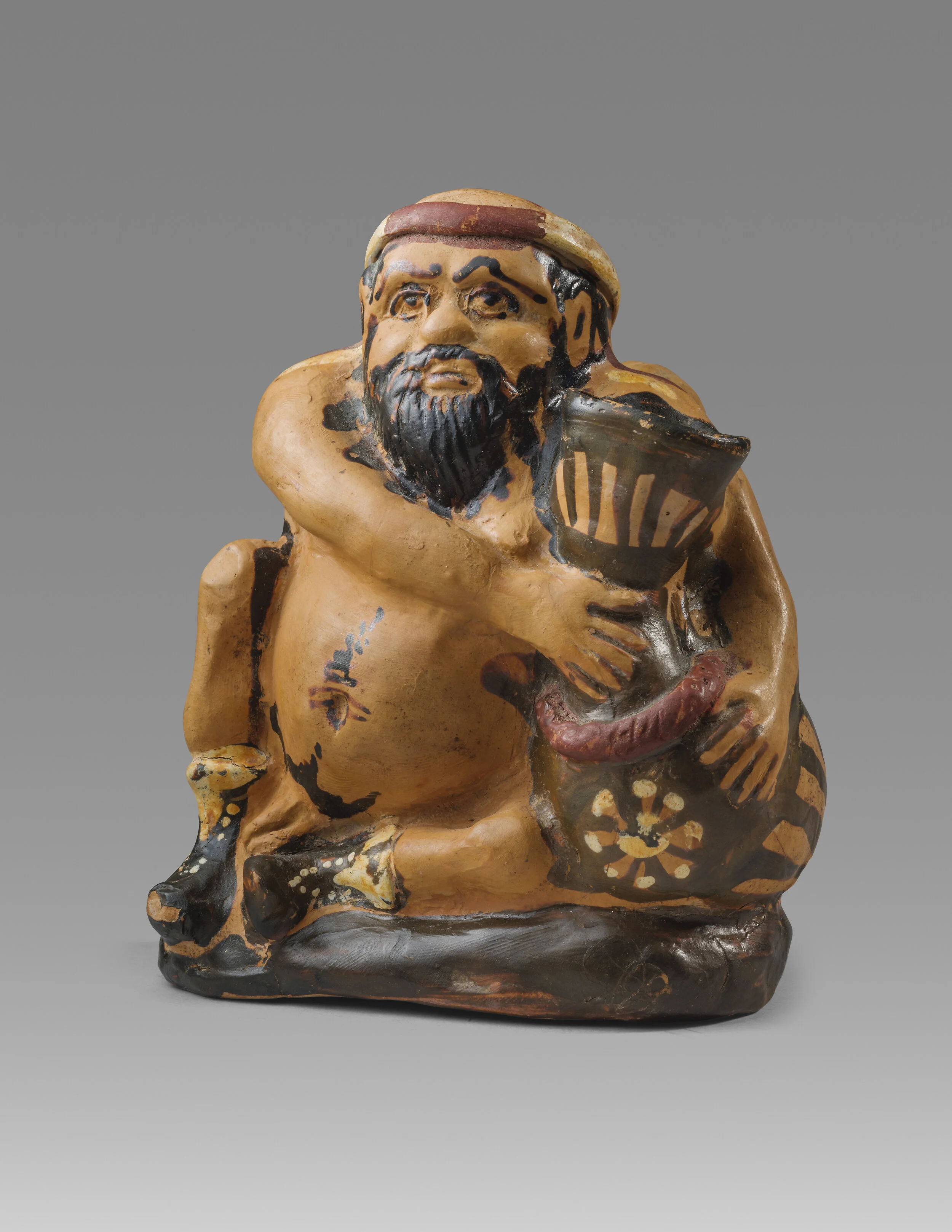 Ancient Faliscan Plastic Figural Vase in the form of Selinus