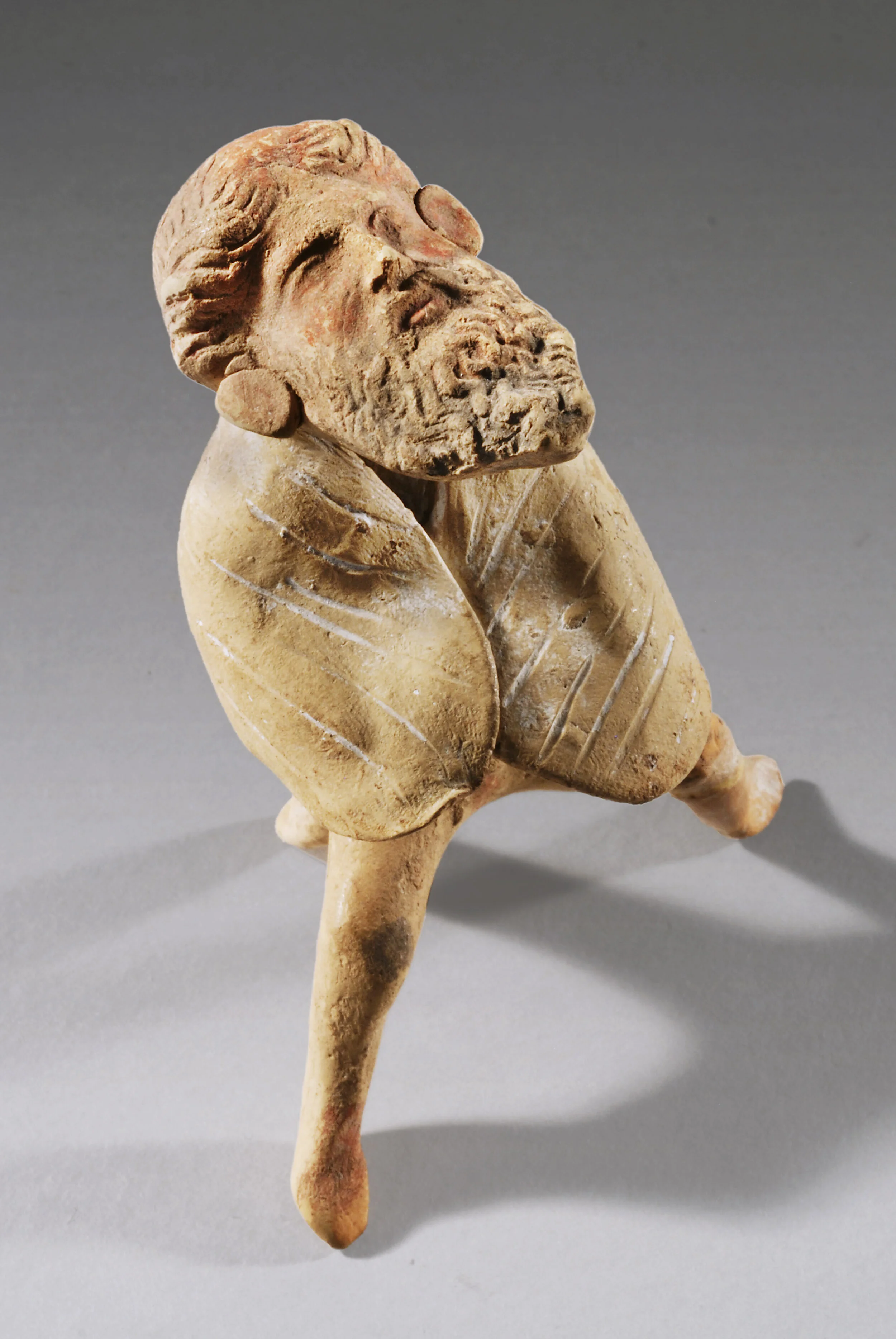 Ancient Corinthian Greek Terracotta Standing Actor