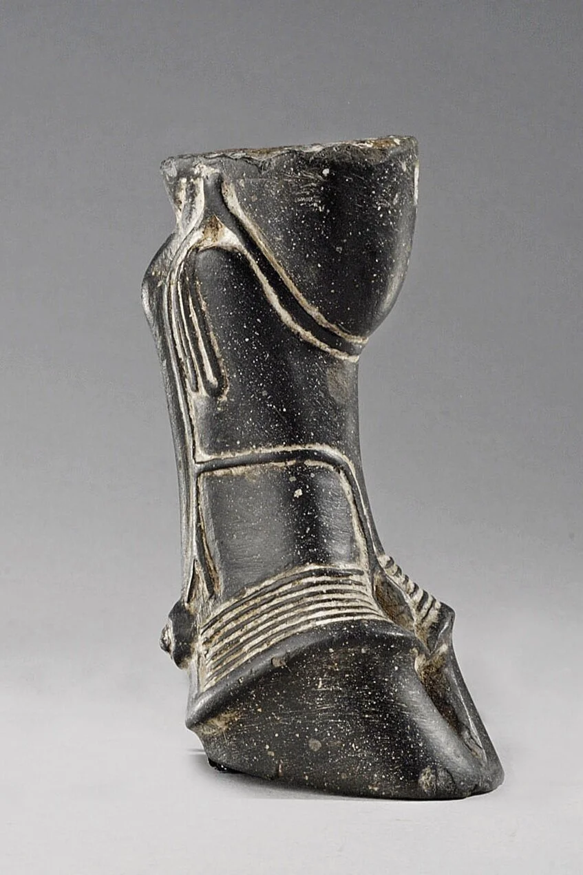 Ancient Mesopotamian Pair of Bitumen Bovine Feet 