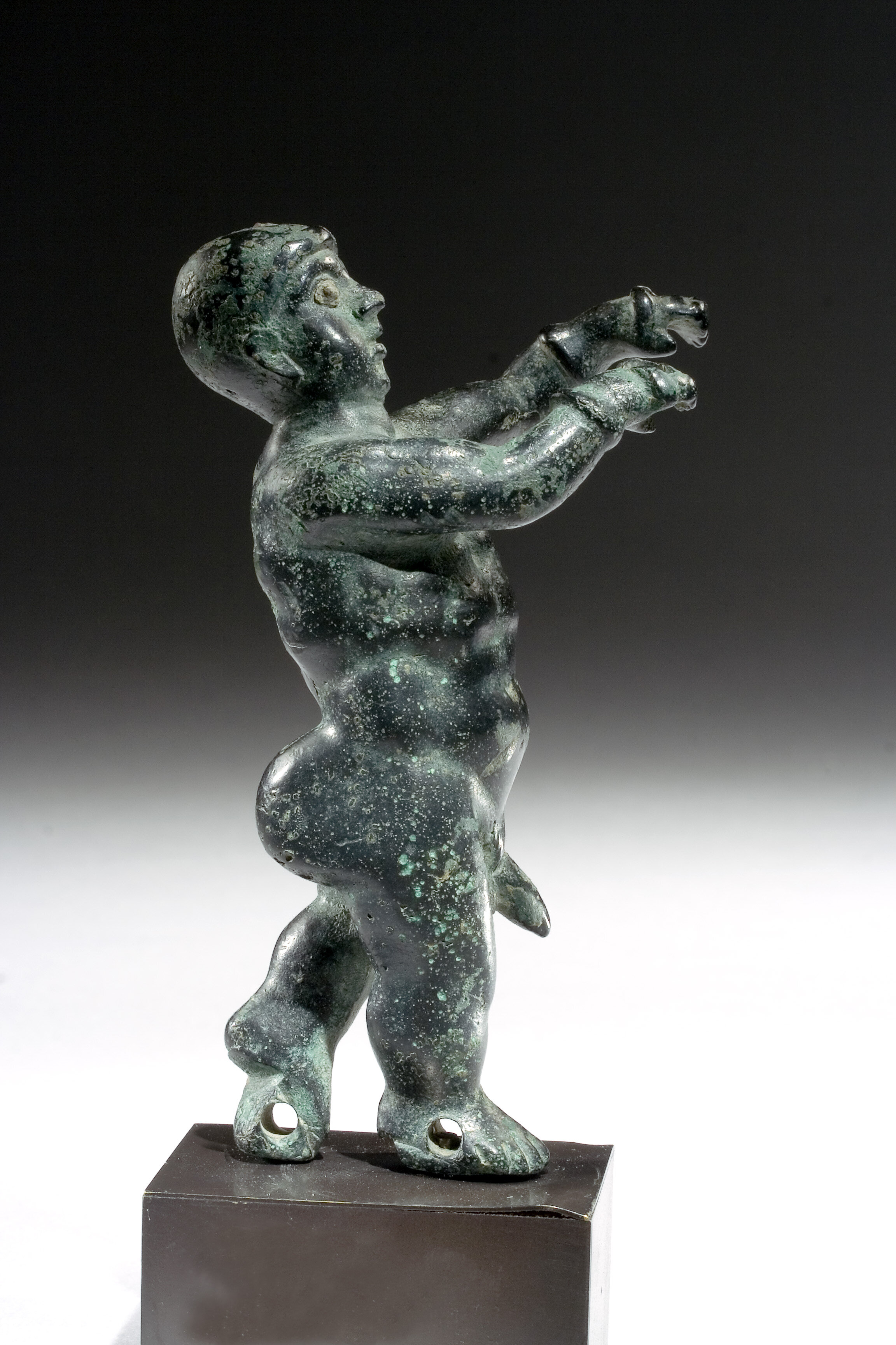 Ancient Roman Bronze Dwarf Boxer